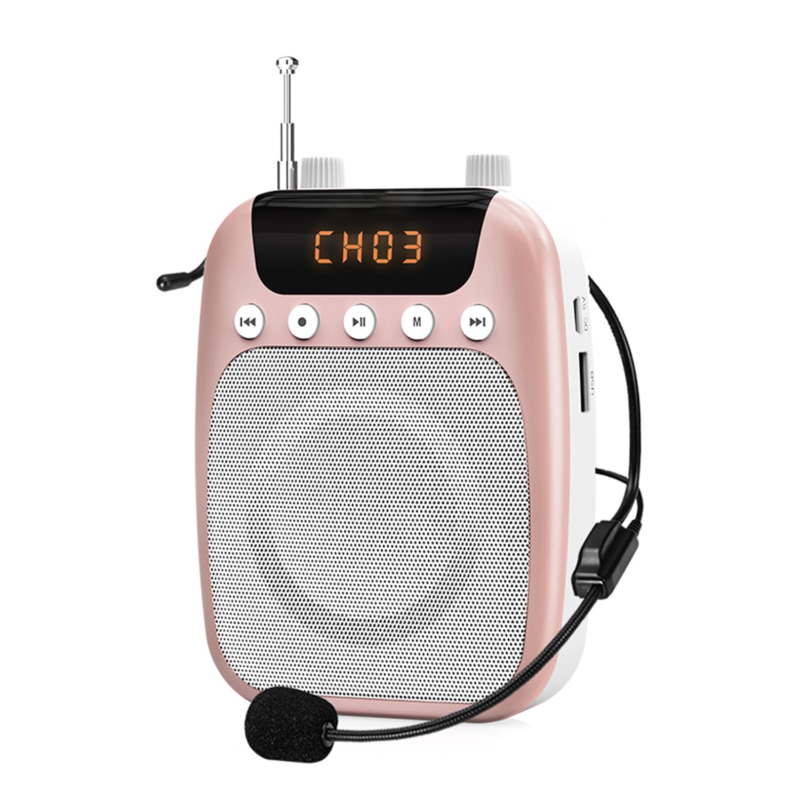S358 - Megáfono pequeño amplificador de voz para educadores y profesores de actividades al aire libre con micrófono