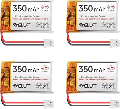 RAK WisBlock Meshtastic - Batería de polímero de litio de 3.7 V 350 mAh, 4 unidades, 1S, 1C, 702030, con placa protectora y enchufe PH2.0 para
