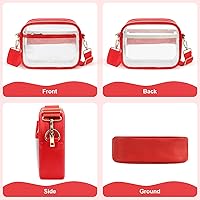 Vista 186 de KETIEE Bolso cruzado transparente, aprobado para estadios, para conciertos, eventos deportivos, festivales