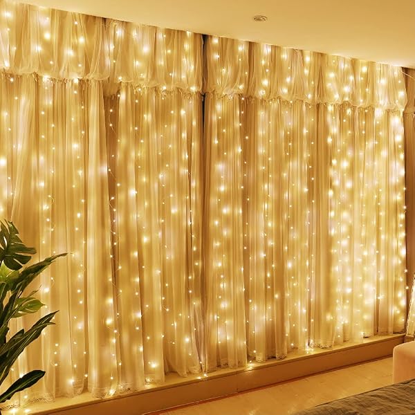 HXWEIYE 300 LED Vorhanglichter mit Fernbedienung