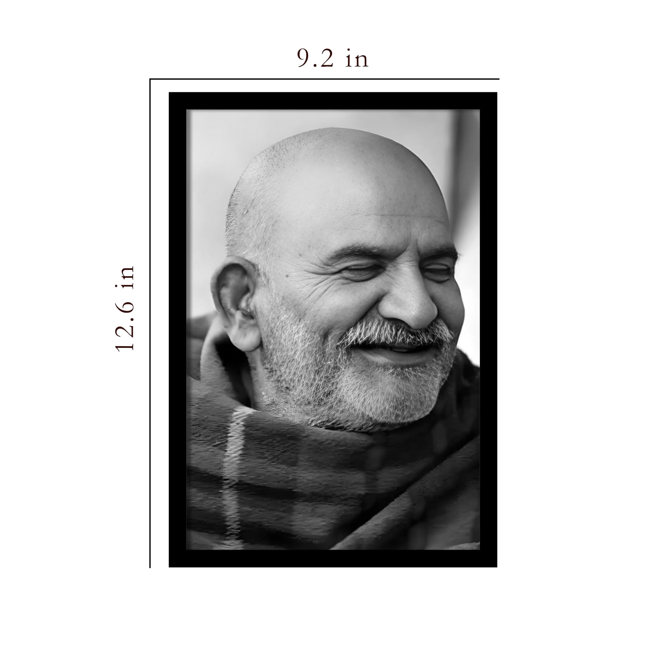 Art Street Neem Karoli Baba Spiritual Guru Framed Portrait for Home Temple Decor, Meditation Room Wall Frame, Devotional Religious Photo Frame for Living Room, Prayer Space & Spiritual Gifting 2