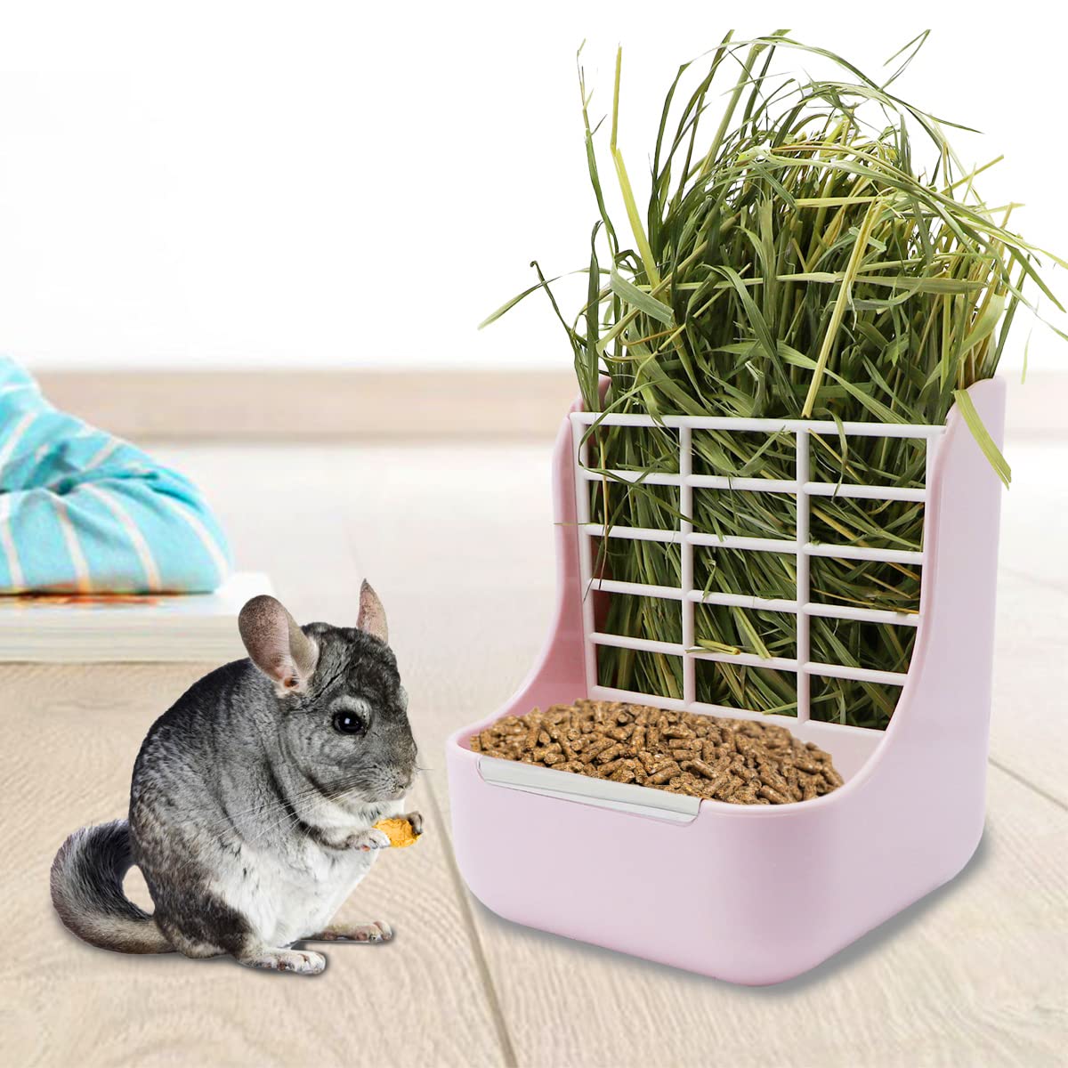Litewoo Rabbit Hay Feeder Food Bowl Feeding Rack for Small Animal Guinea Pig Chinchilla Bunny Cage Accessories - image 7