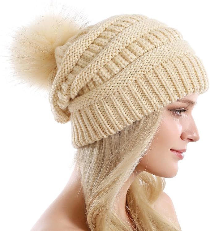 Knit Slouchy Beanie Chunky Baggy Hat 