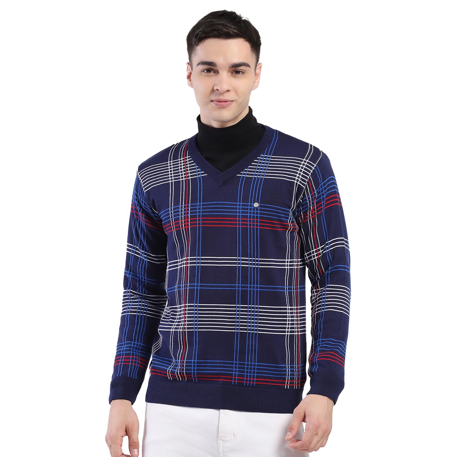 Men Slim Fit Self Design V Neck Pull On Full Sleeve Winter Pullover|Woollen Sweater for Mens Wool Cardigan|Winter Pullover for Men's (Pack of 1)-image-40