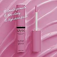 Vista 2 de NYX MAQUILLAJE PROFESIONAL Brillo de mantequilla, brillo de labios no pegajoso, - Eclair (rosa)