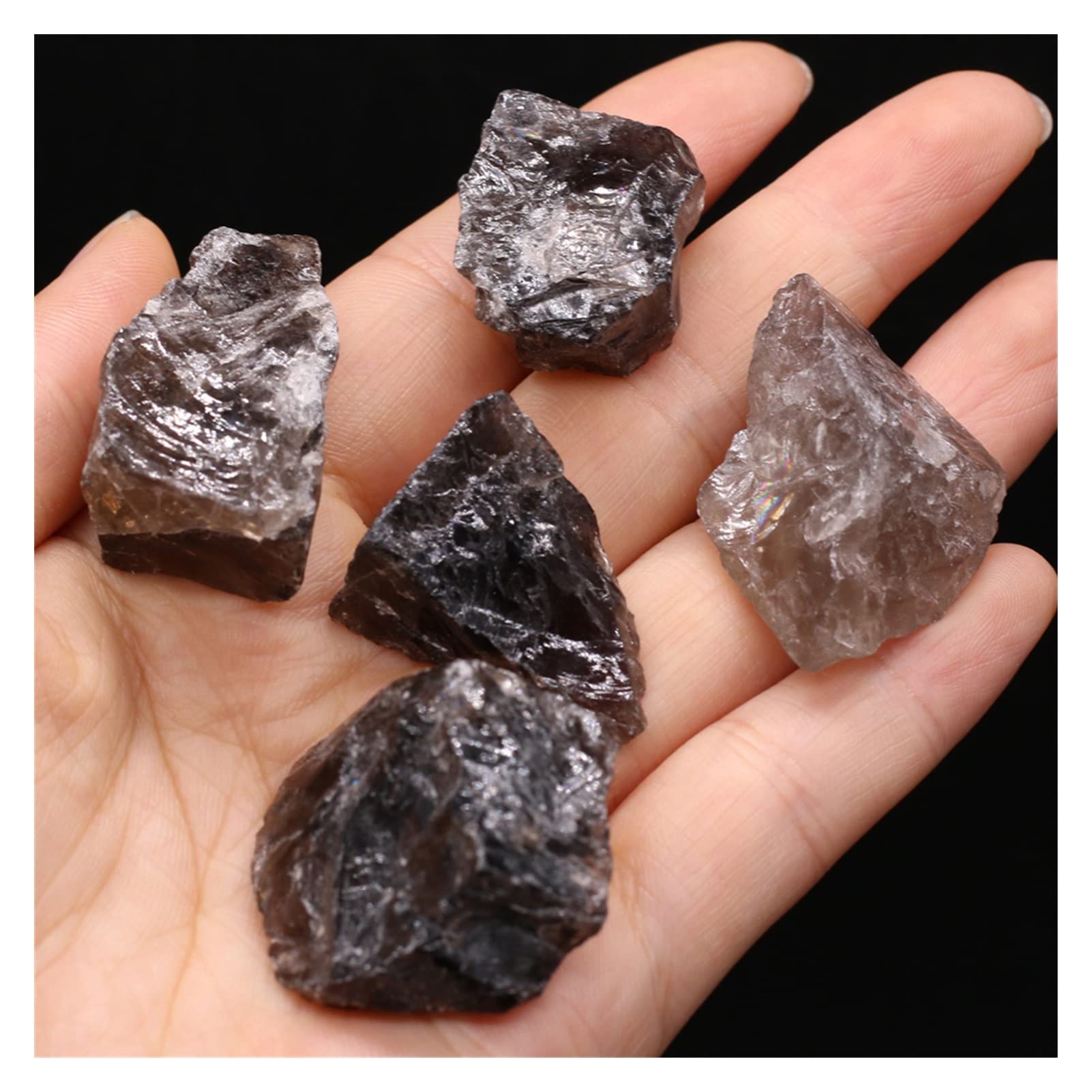 Piedra de Cristal Piedras semipreciosas Naturales Turmalina Negra Grava Rugosa Pecera Joyería DIY Decoración del hogar Adornos Joyería 20-30 mm Espécimen Mineral de Piedra