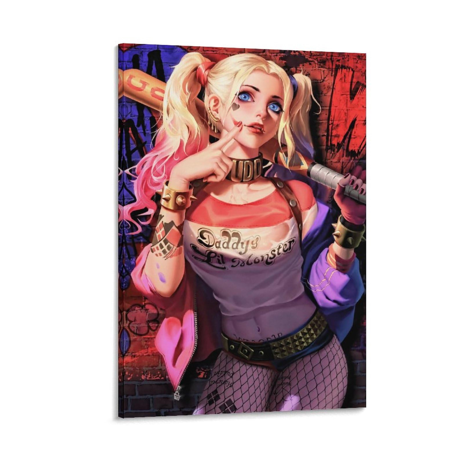 No.161フレーム付きキャンバスアート　ジョーカー　ハーレイクイン　インテリア No.161フレーム付きキャンバスアートジョーカーハーレイクイン