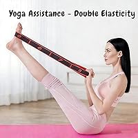 Vista 2 de Bandas de resistencia numeradas para glúteos y yoga, bandas de resistencia con asas para brazos, bandas ajustables para estiramiento de cuerpo