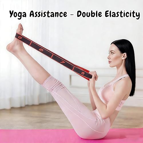 Miniatura 2 de (2 unidades) Bandas de resistencia numeradas para glúteos y yoga, cuerda ajustable para entrenamiento de cuerpo completo, equipo de ejercicio de