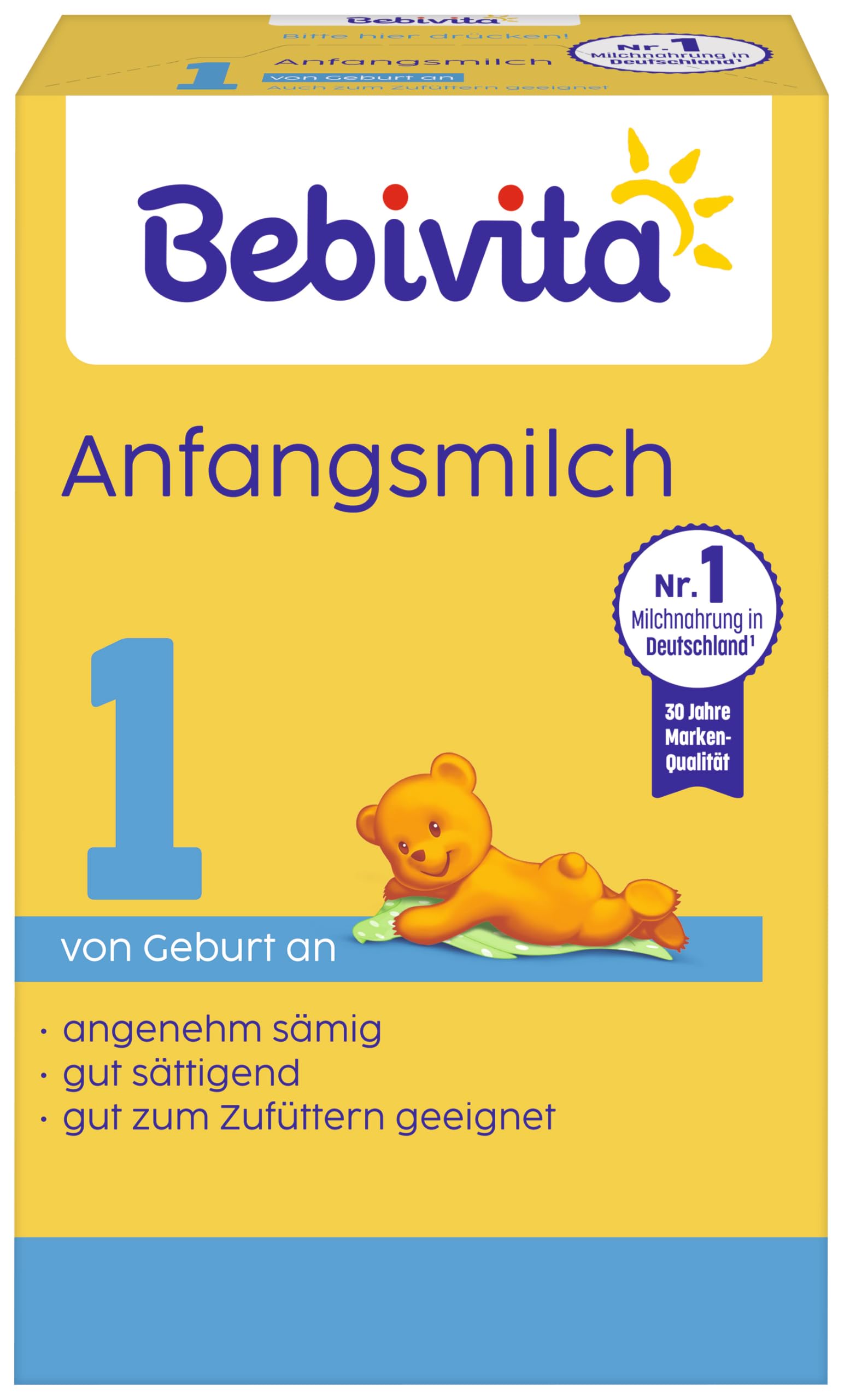 Bebivita 1 Anfangsmilch, von Geburt an, (5 x 500g)