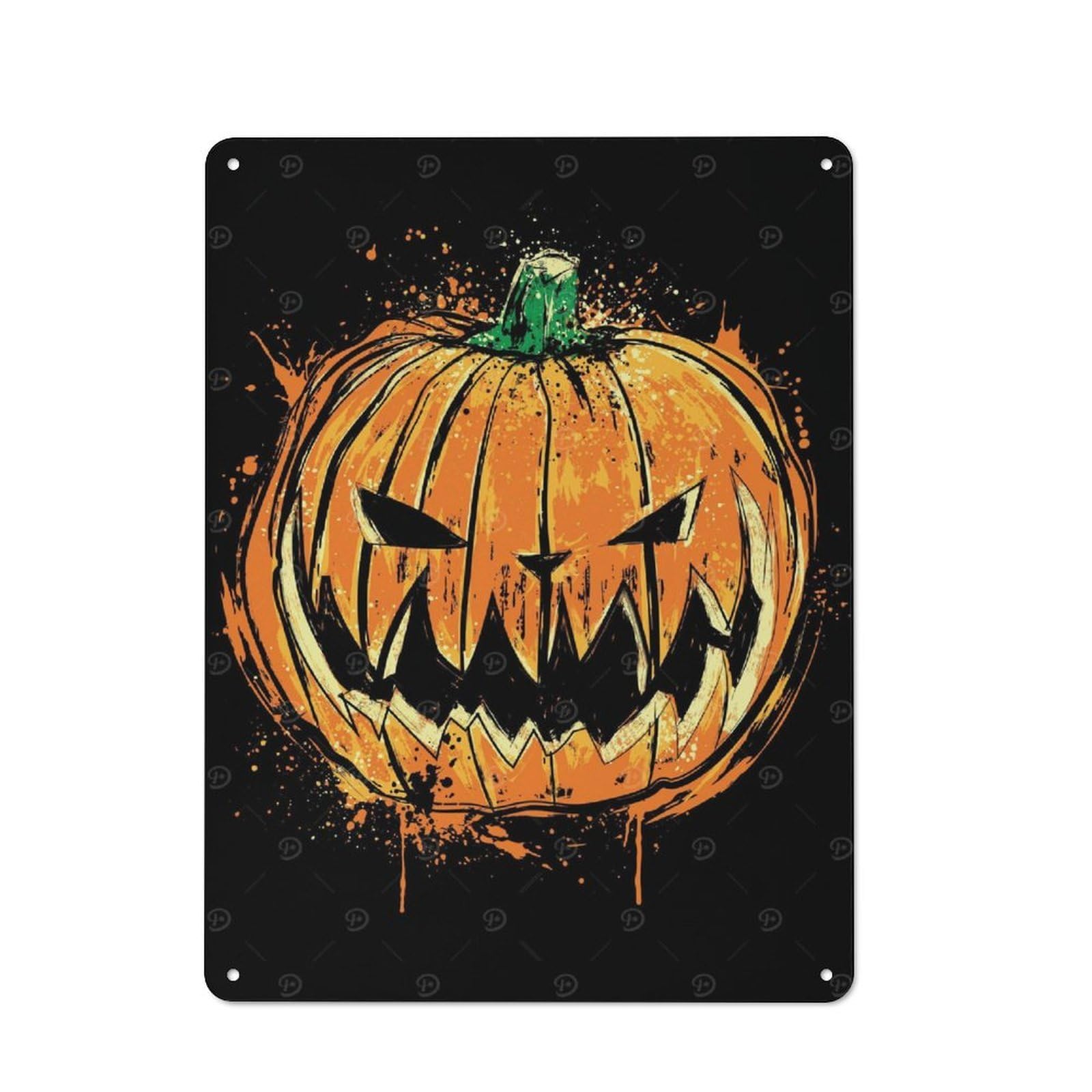 Junmoney Pumpkin King Metal Wall Sign 40X30cm Featuring For Pub Or Café, For Pub Decor Enthusiasts, For Retro Home Interiors