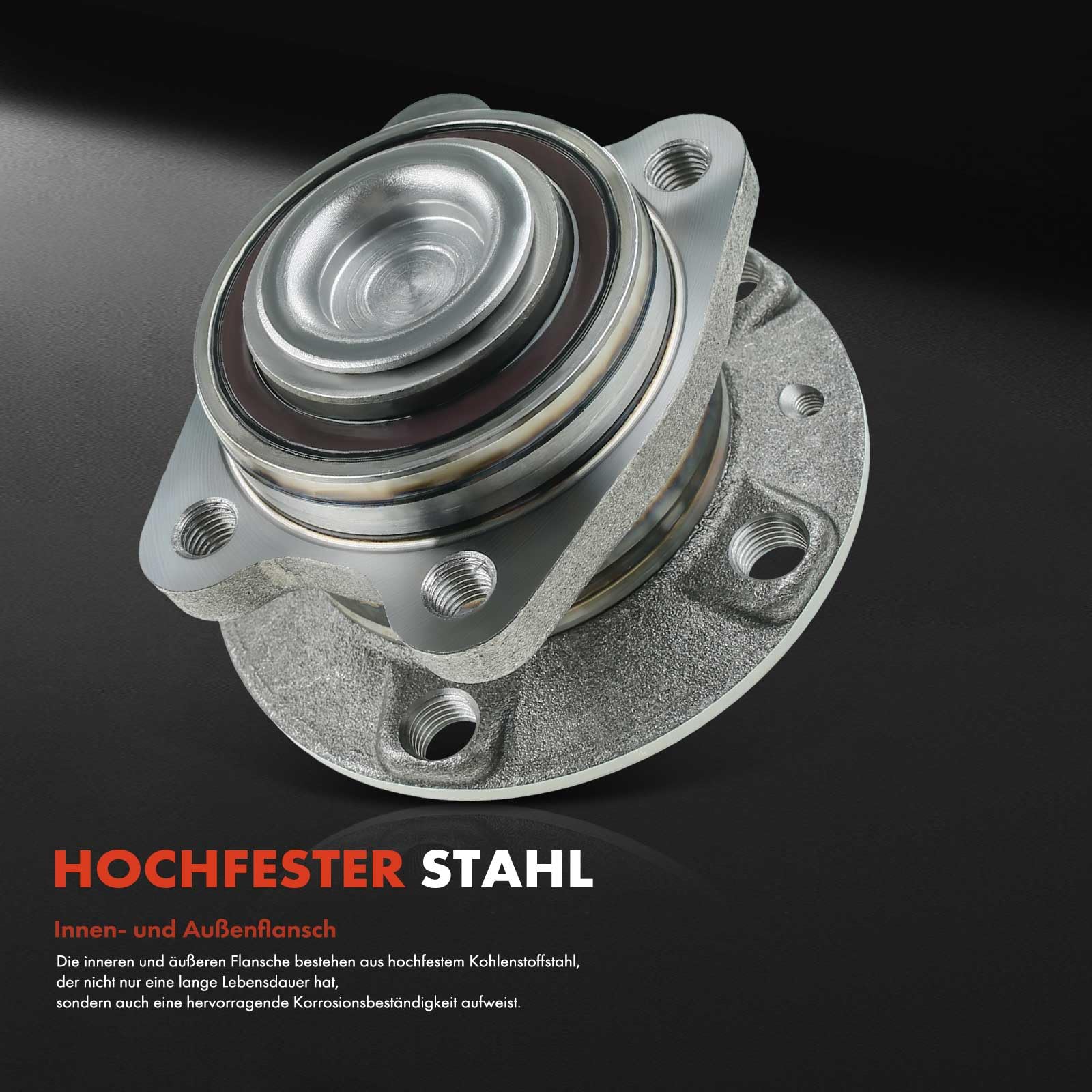 Radlager 5 Bolzen 112mm 2x RADLAGER MIT RADNABE VORNE/HINTEN FÜR AUDI A6 4F C6 A8 4D 4E R8 VW PHAETON Radlager Hinten Golf 4