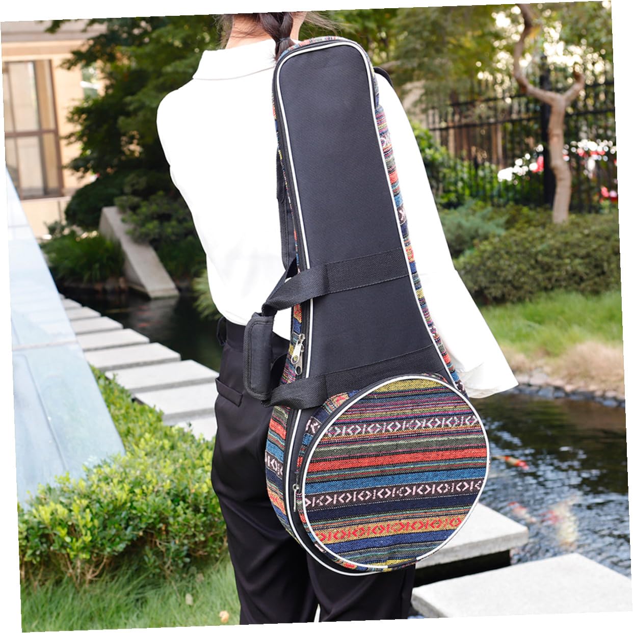 Mipcase Zaino Musicale Stile Nazionale Per Mandolino, Custodia Imbottita Manico Comodo e Spallacci, Borsa Portaoggetti Resistente Per Trasporto e Protezione Strumenti