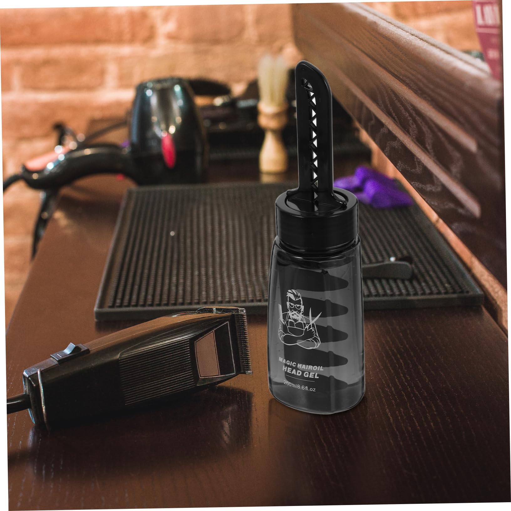 BESTYASH 3 Stück-pack Haargel für Männer 260ml Leichtes Styling Gel aus Kunststoff mit Applikatorflasche und Kamm für Barber und Leicht Kämmbares Haar