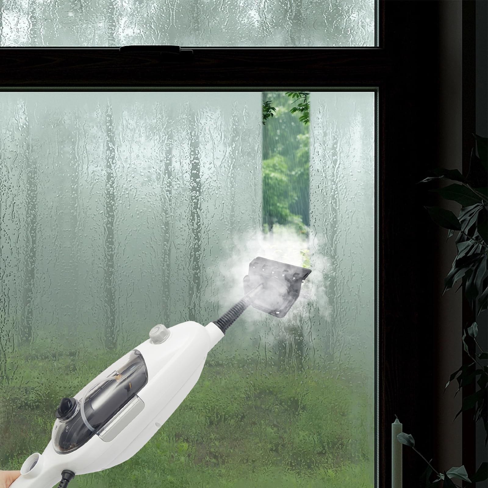 Steamclean 10 w 1 myjka parowa, wielofunkcyjna, ręczna myjka parowa, 1300 W, urządzenie ręczne i mop parowy, dysza i poszewka z mikrofibry, zbiornik na wodę 300 ml, przewód zasilający 4,5 m