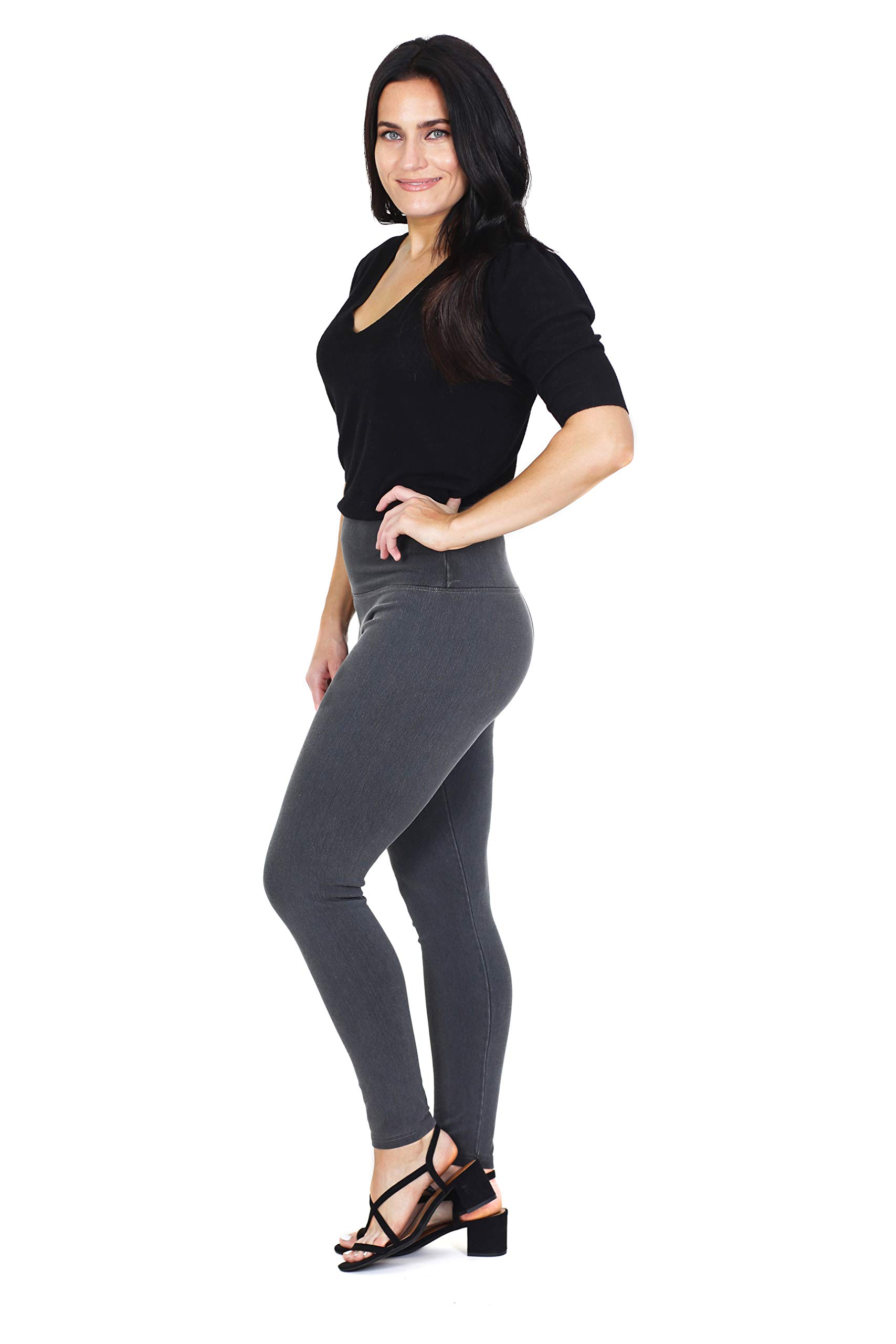 INTRO. Leggings de algodón y elastano de cintura alta con control de abdomen