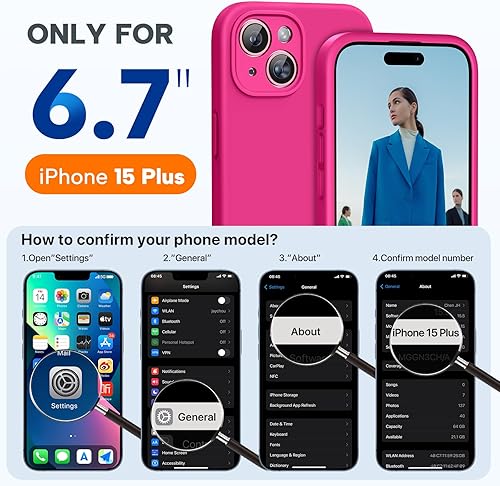 Miniatura 1699 de Miracase - Funda diseñada para iPhone 11 con protector de pantalla, funda de goma de silicona líquida, protección total contra caídas y a prueba