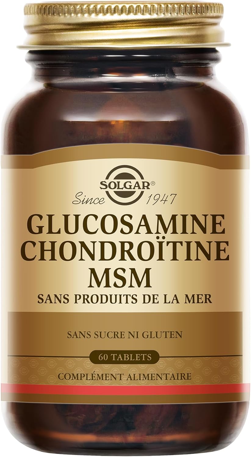 Solgar Extra Concentrate Glucosamine Chondroitin MSM – High Quality – Patented Ingredient – High Concentration – Food Supplement – Bottle of 60 Tablets