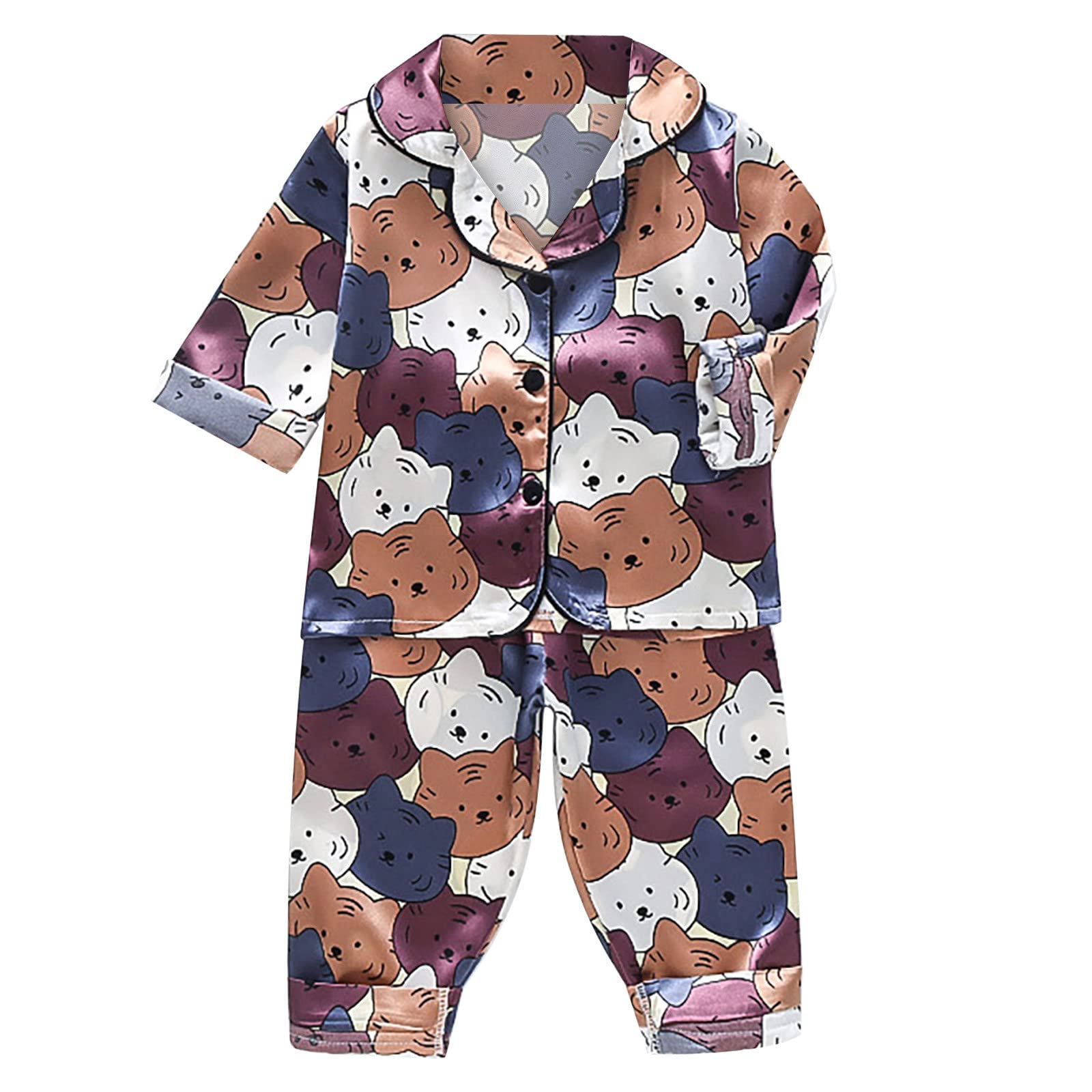 NASA Schlafanzug Für Mädchen - Kinder Pyjama Set Langarm Oberteil Mit Hose Blau (DE/NL/SE/PL, Numerisch, 122, 128, Regular, Blau