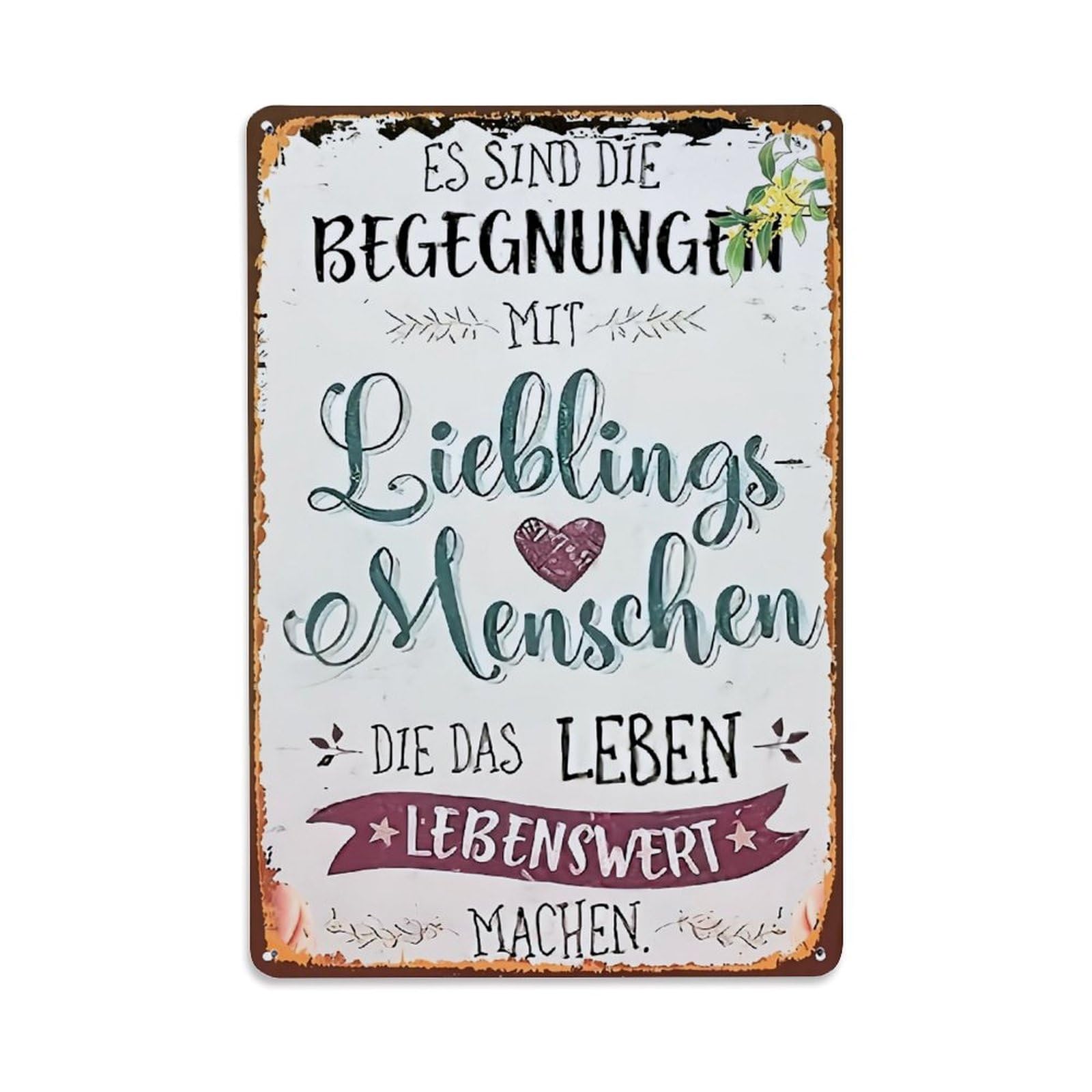 Nestemfo Vintage German Inspirational Quote Sign Tin Sign Metal Sign, Living Room,Bar, Home, Bedroom Wall Decor,Retro Metal Poster 8X12 Inches