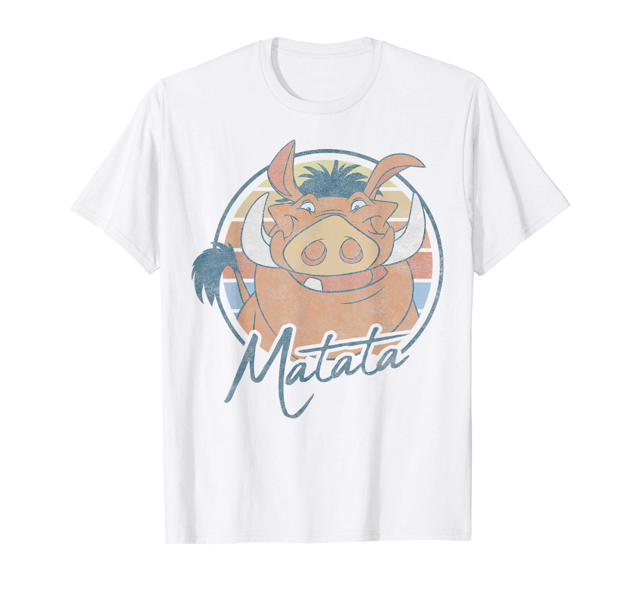 The Lion King Pumbaa Matata Text Portrait T-Shirt