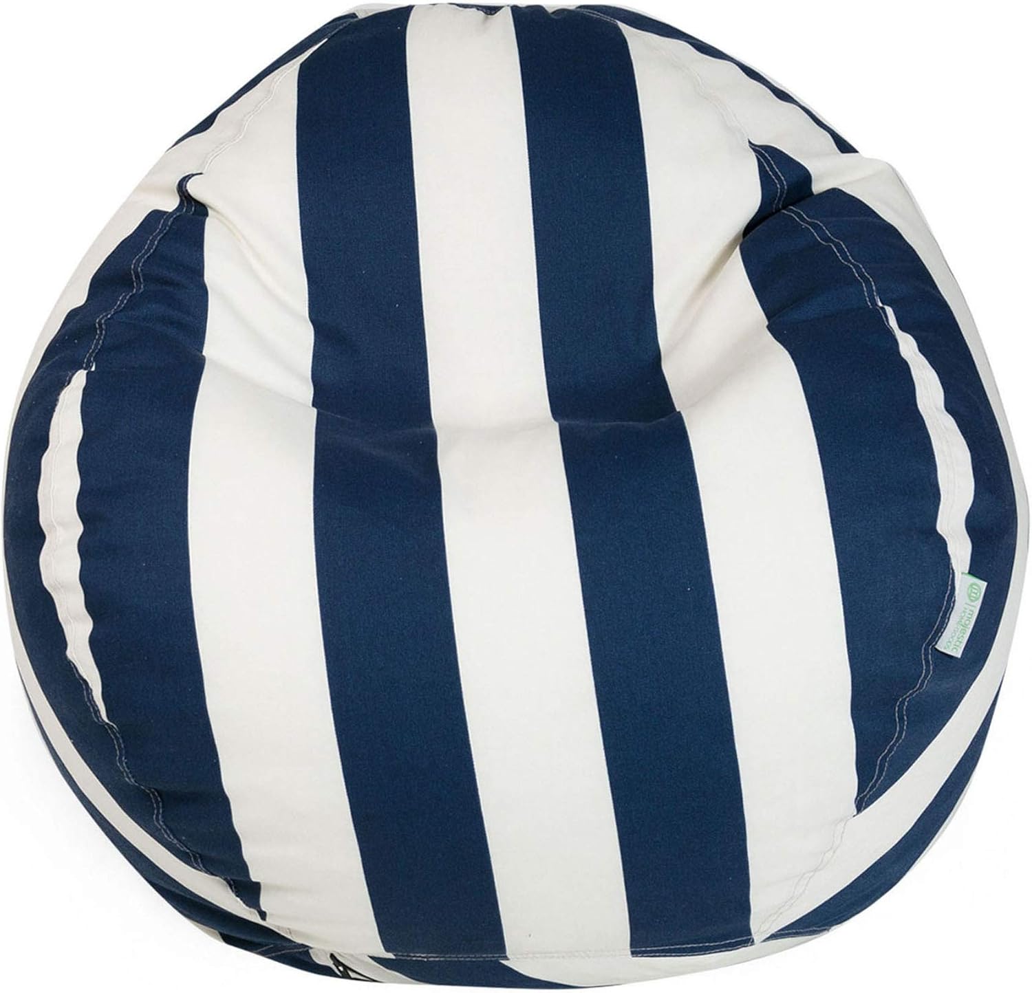 Majestic Home Goods Bean Bag, Navy Blue Vertical Strip