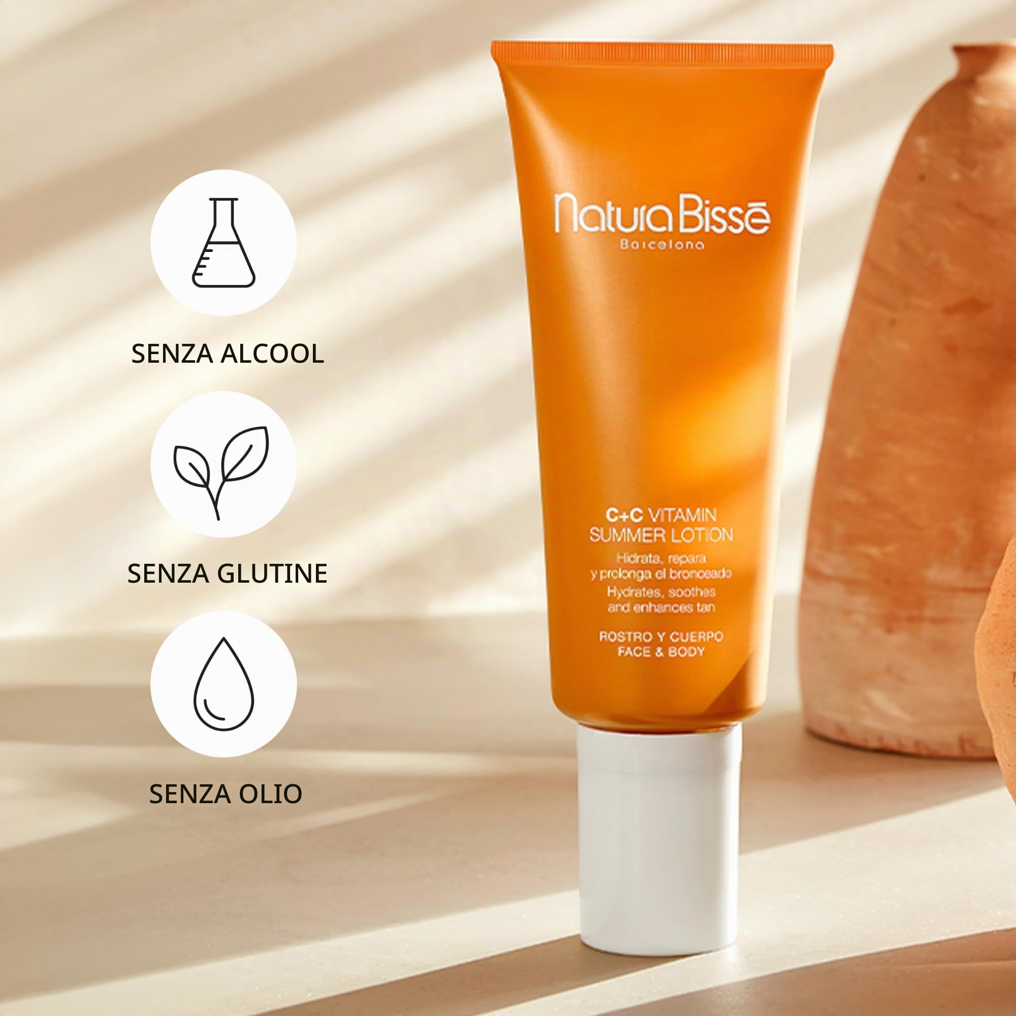 Natura Bissé C+C Vitamina Summer Lotion | Lozione Idratante e Lenitiva Dopo Sole per Viso e Corpo con Aloe Vera e Vitamine C ed E | 200 ml