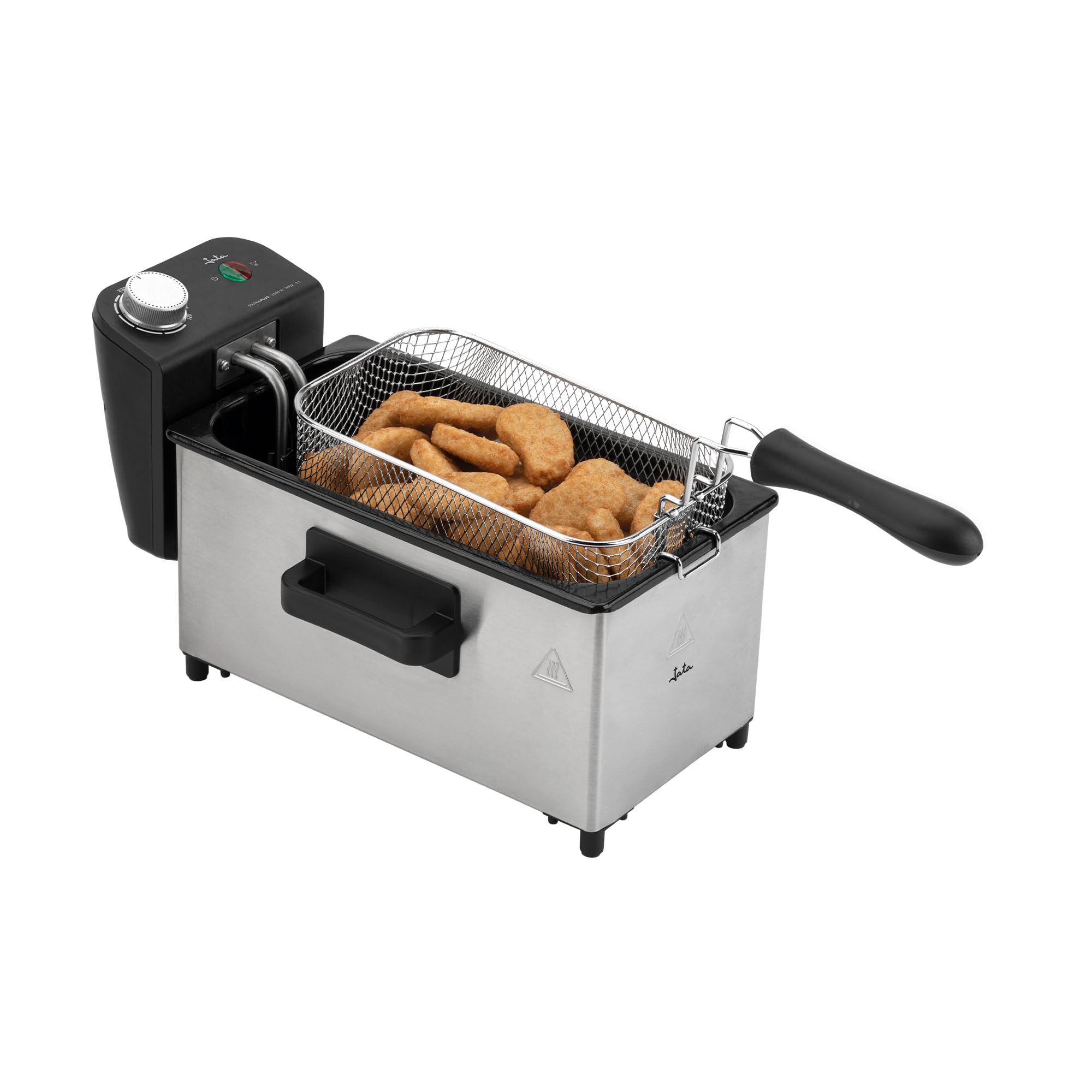 JATA JEFR1680 – Oil Fryer 3 L 2000 W | Adjustable Thermostat | Cold Zone for Clean Oil | Removable. Easy Cleaning | Stainless Steel Body | Crispy Crisps