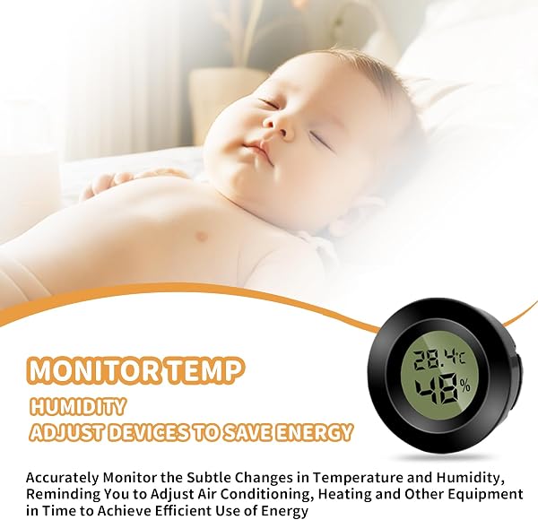 3PCS Hygromètre Numérique Thermomètre Intérieur Thermomètre D'ambiance Moniteur de Température et Humidimètre à Haute Précision Capteur Humidité Température pour Terrasse/Jardin/Maison/Cave - 5