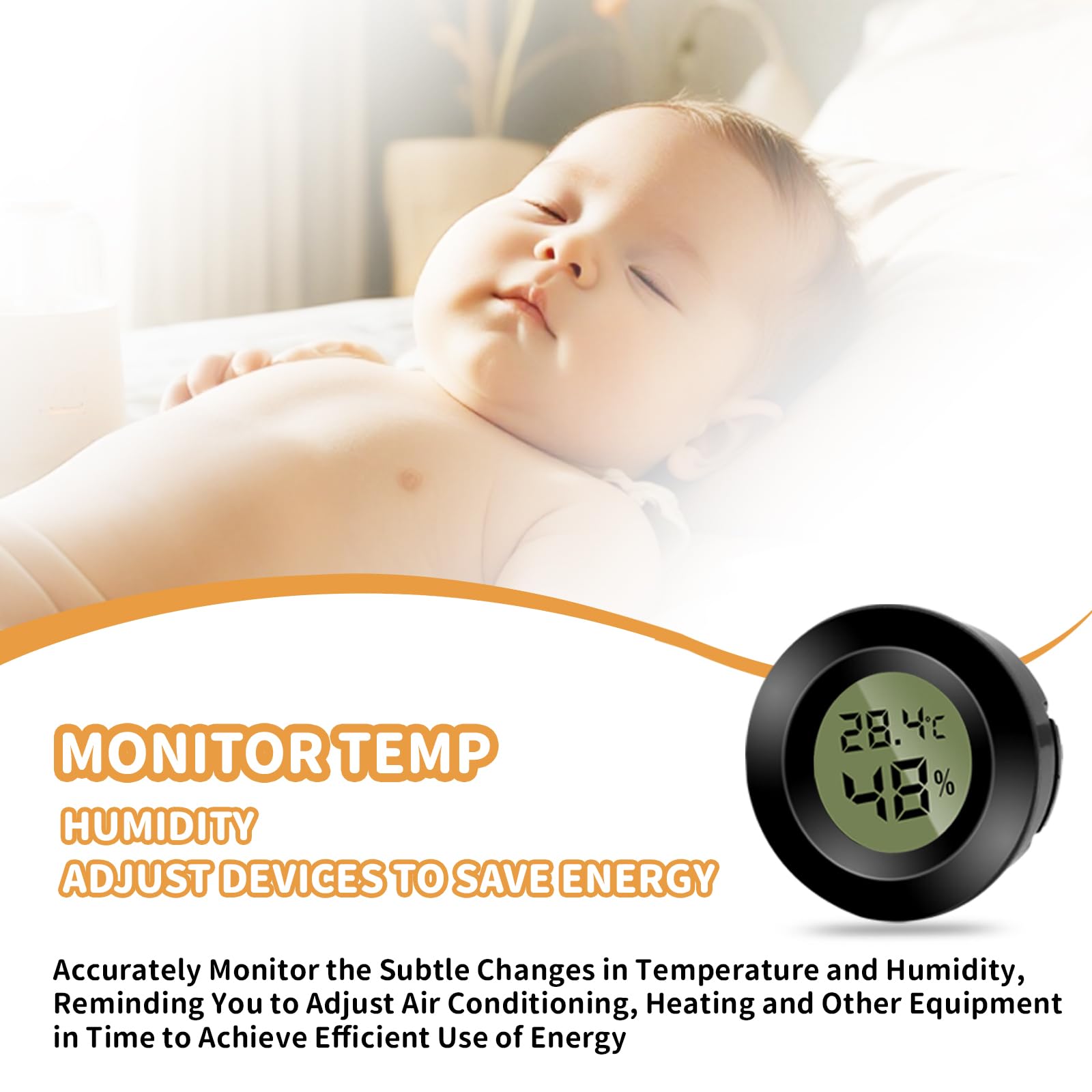 3PCS Hygromètre Numérique Thermomètre Intérieur Thermomètre D'ambiance Moniteur de Température et Humidimètre à Haute Précision Capteur Humidité Température pour Terrasse/Jardin/Maison/Cave