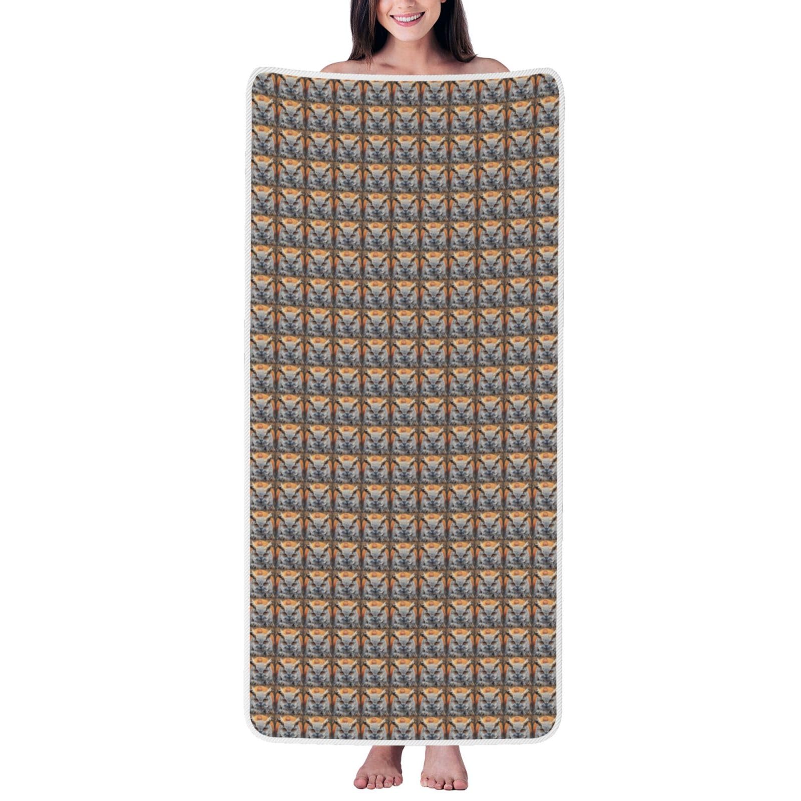 Serviette de bain chouette absorbante en velours corail anti-humidité