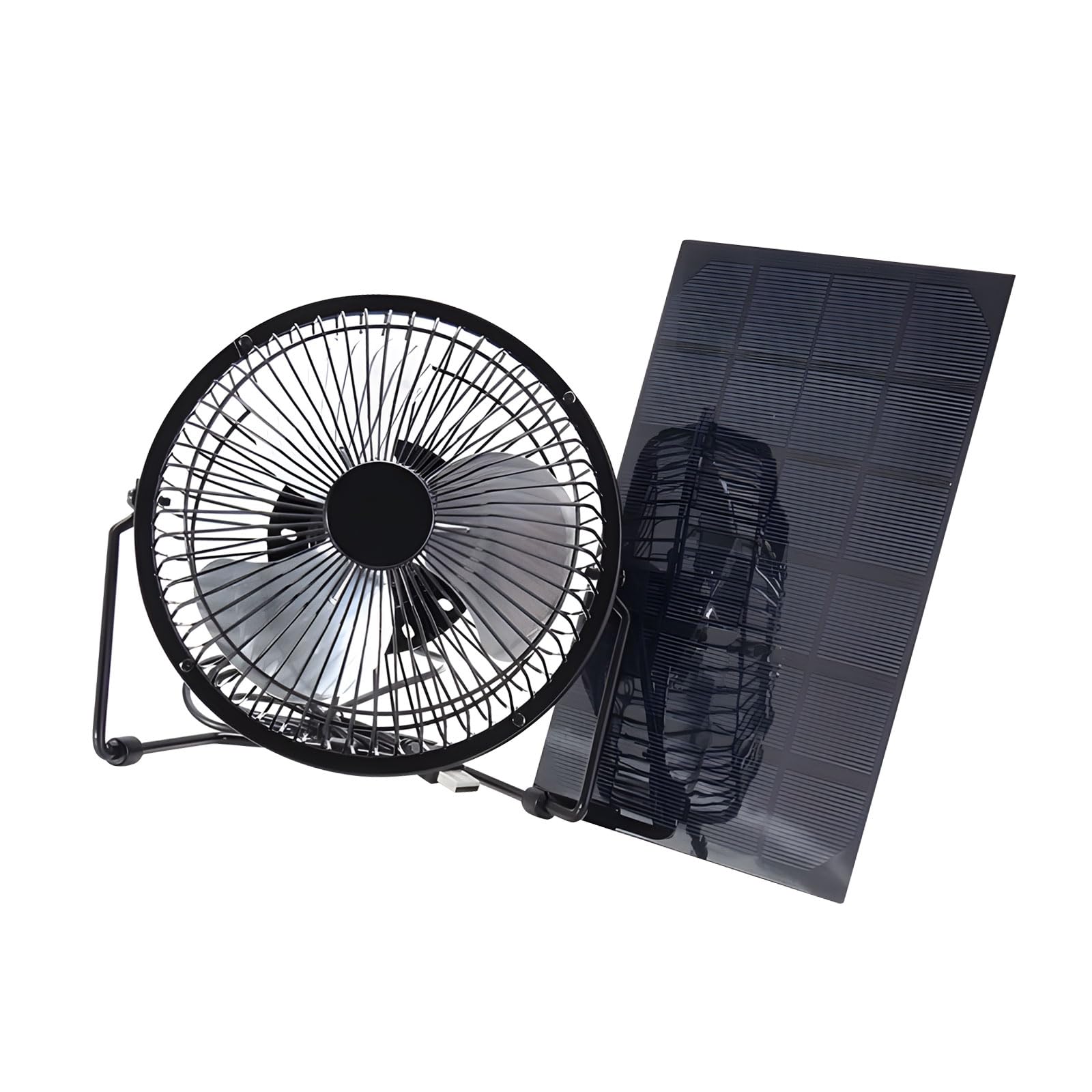 Greabuy Tragbarer 20,3 cm Solar-Lüfter mit 5,5 W effizientem Panel für Outdoor-Abenteuer, Heimgebrauch, Solarventilator