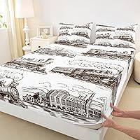 Vista 25 de Manfei Juego de sábanas bajeras de panal de galaxia, tamaño individual, 2 piezas, estampado geométrico hexagonal, funda de cama de cielo estrellado