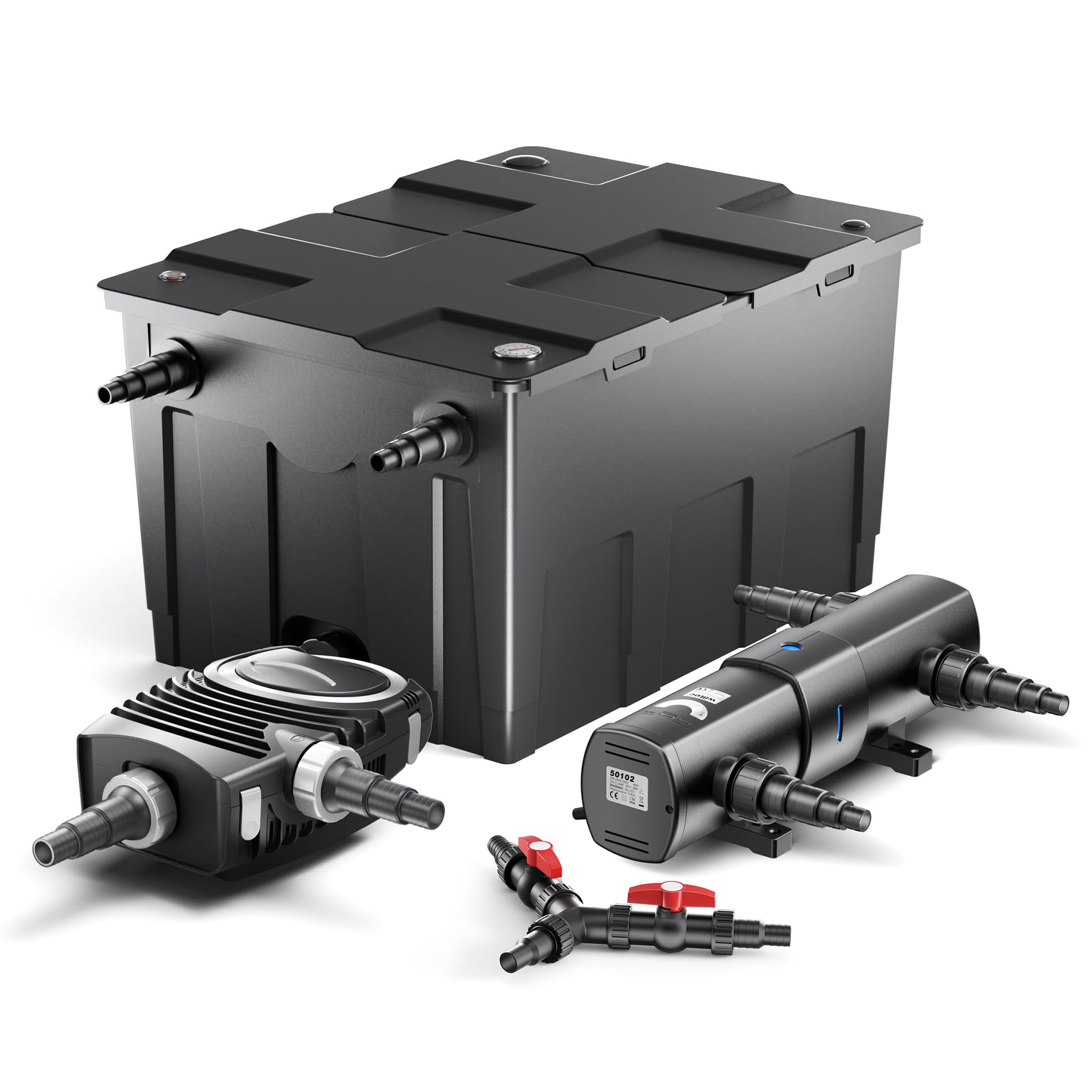 SunSun filtro 60000l Estanque 36W clarificador neo10000 80W Bomba jardin