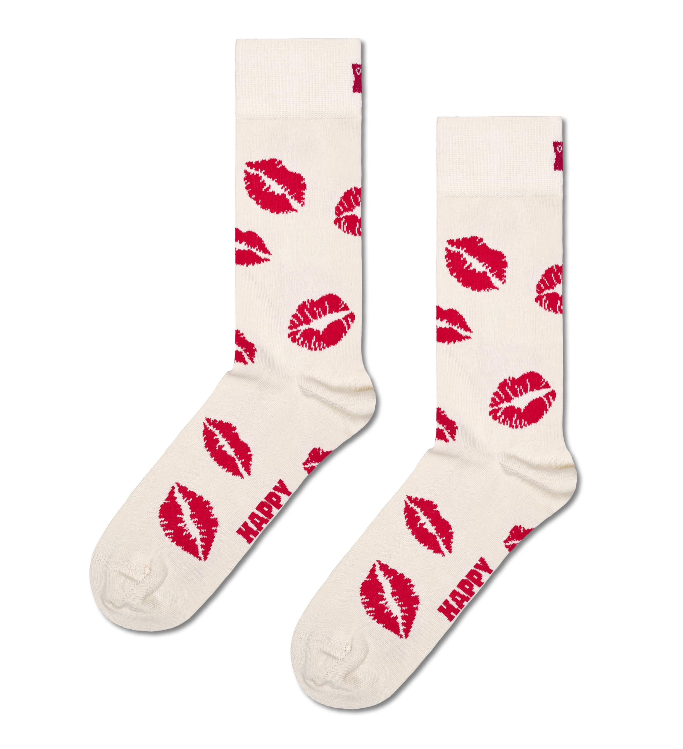 Happy Socks Unisex Multicoloured Kisses Socks, 41-46