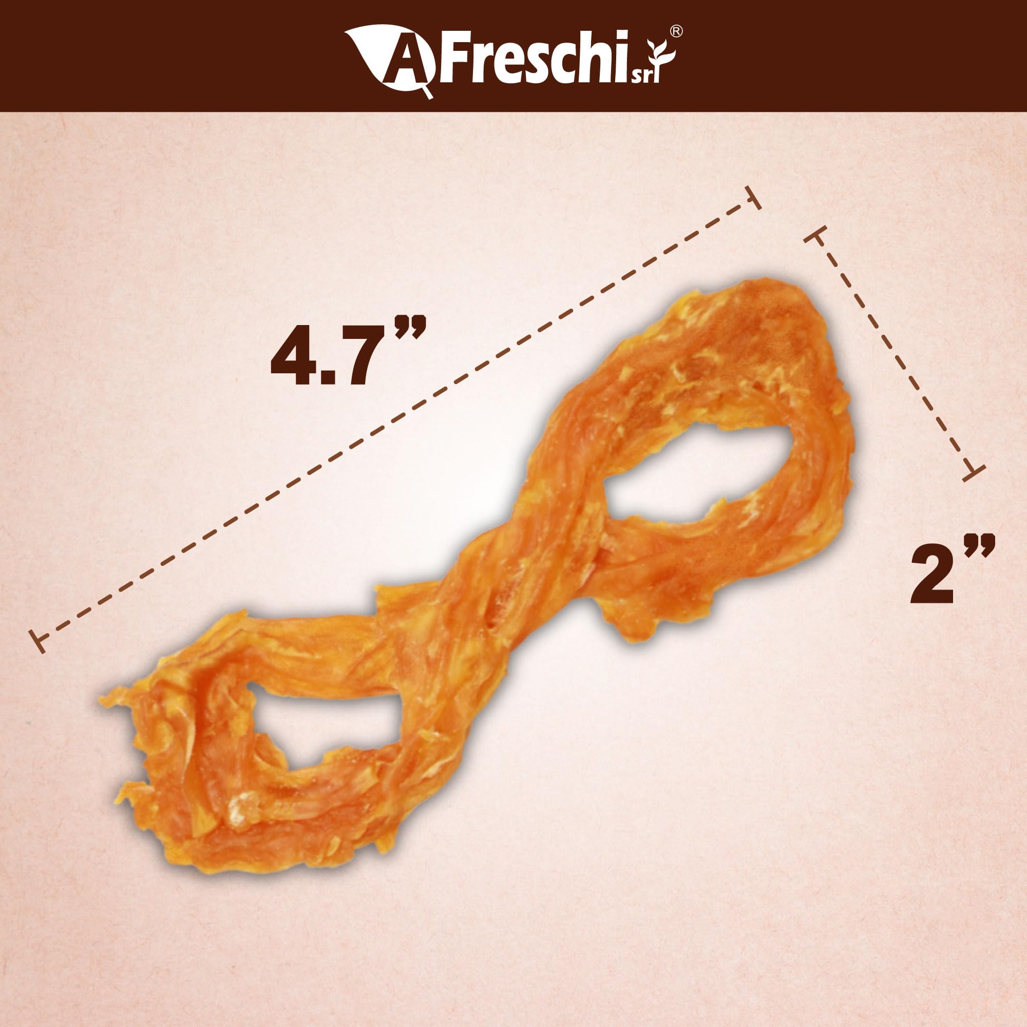 A Freschi srl Tendón de Pavo Afreschi para Perros, Cuerda Mediana, Paquete de 3, 89 G, Pavo de Origen Estadounidense, Masticable Totalmente Natural de Grado Humano, Hipoalergénico, Alternativa Al Cuer