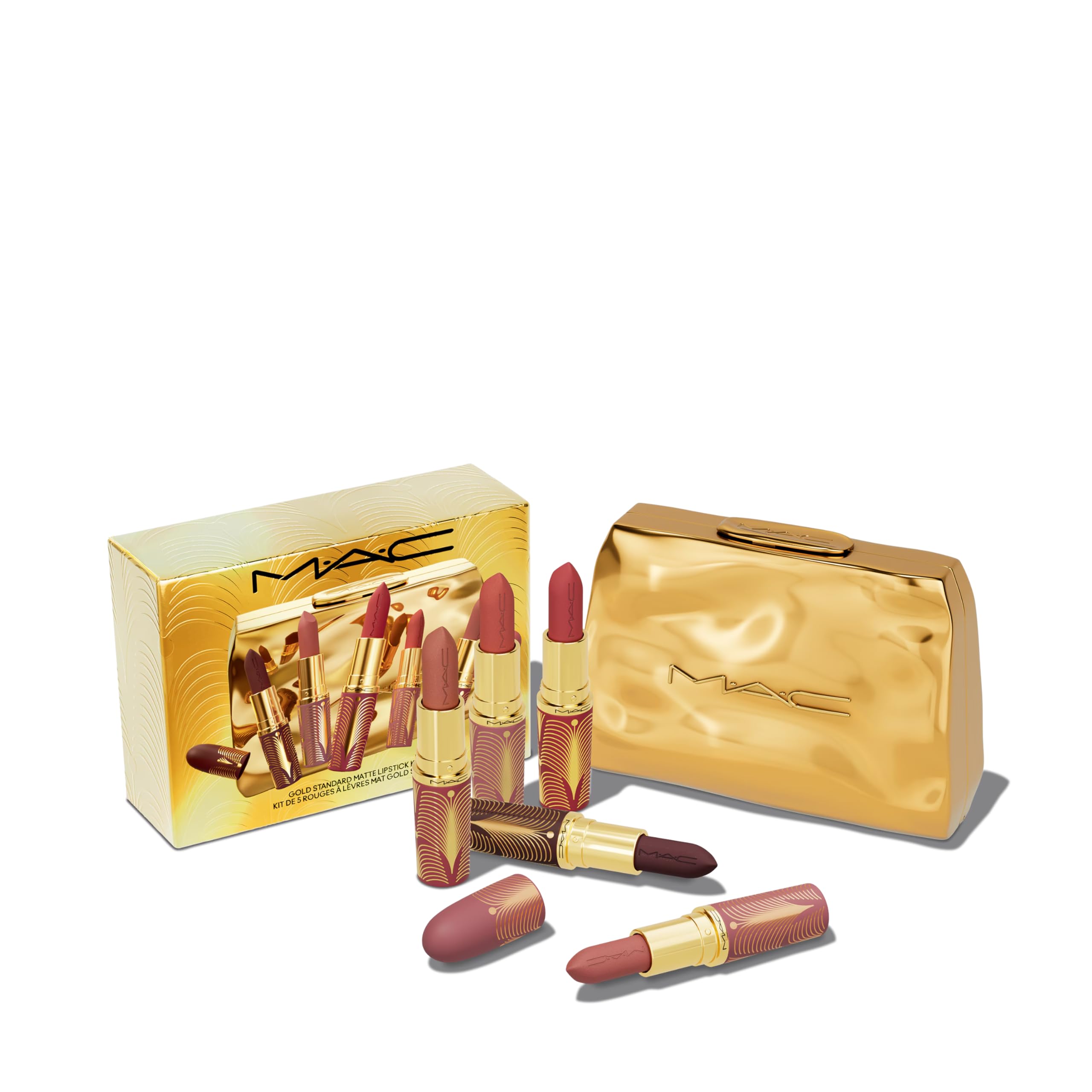 Amazon.com : MAC Gold Standard Matte Lipstick Kit, 6 Piece Set