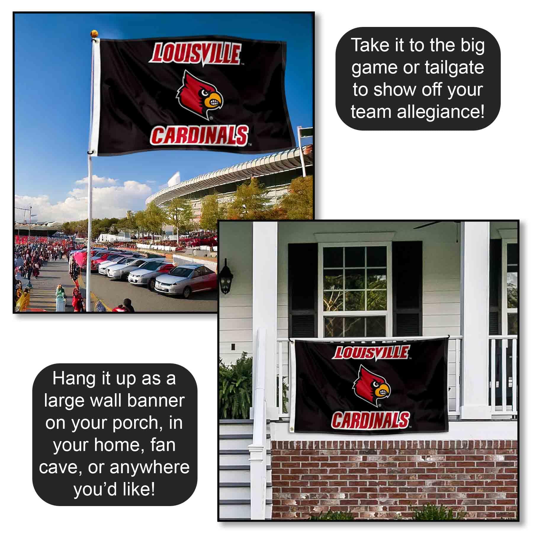 Amazon.com : Louisville Cardinals Black Wordmark Logo Large