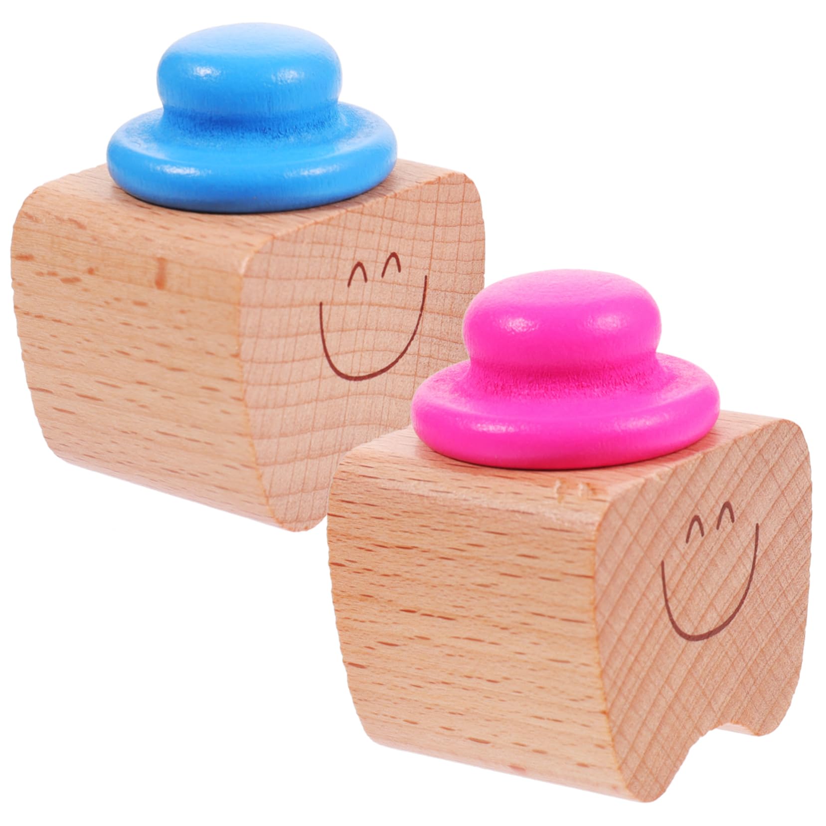 HEMOTON 2pcs Wooden Deciduous Tooth Box for Kids Bulk Tooth Savers Holder Case Cartoon Design Fairy Present for Baby's First