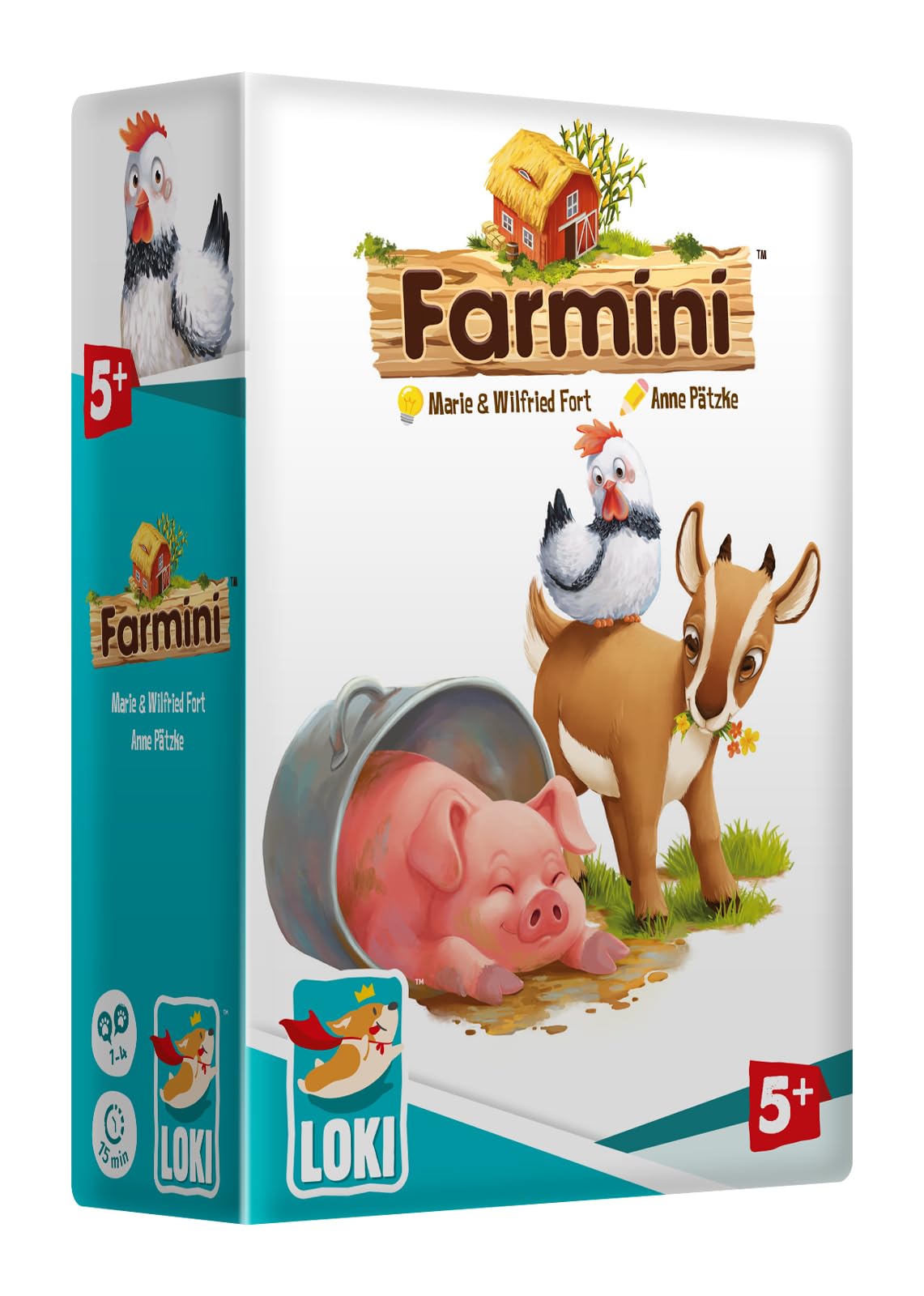 IELLO, Farmini, Board Game, Ages 5+, 1 to 4 Players, 20 mins Minutes Playing Time, Mulyi