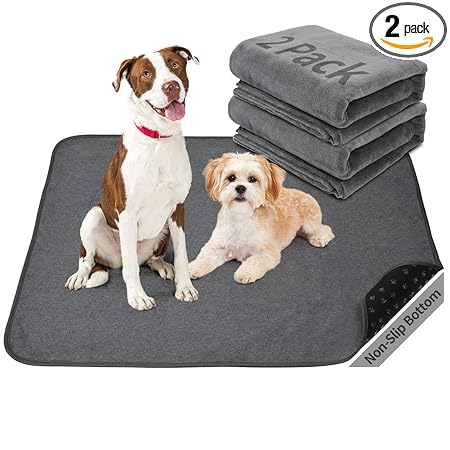 Washable Dog Pee Pads- 36x36 2Pack Reusable Whelping Pads, Absorb Dog Mats Non-Slip Puppy Training Pads for Whelping, Potty, Training, Playpen, Crate