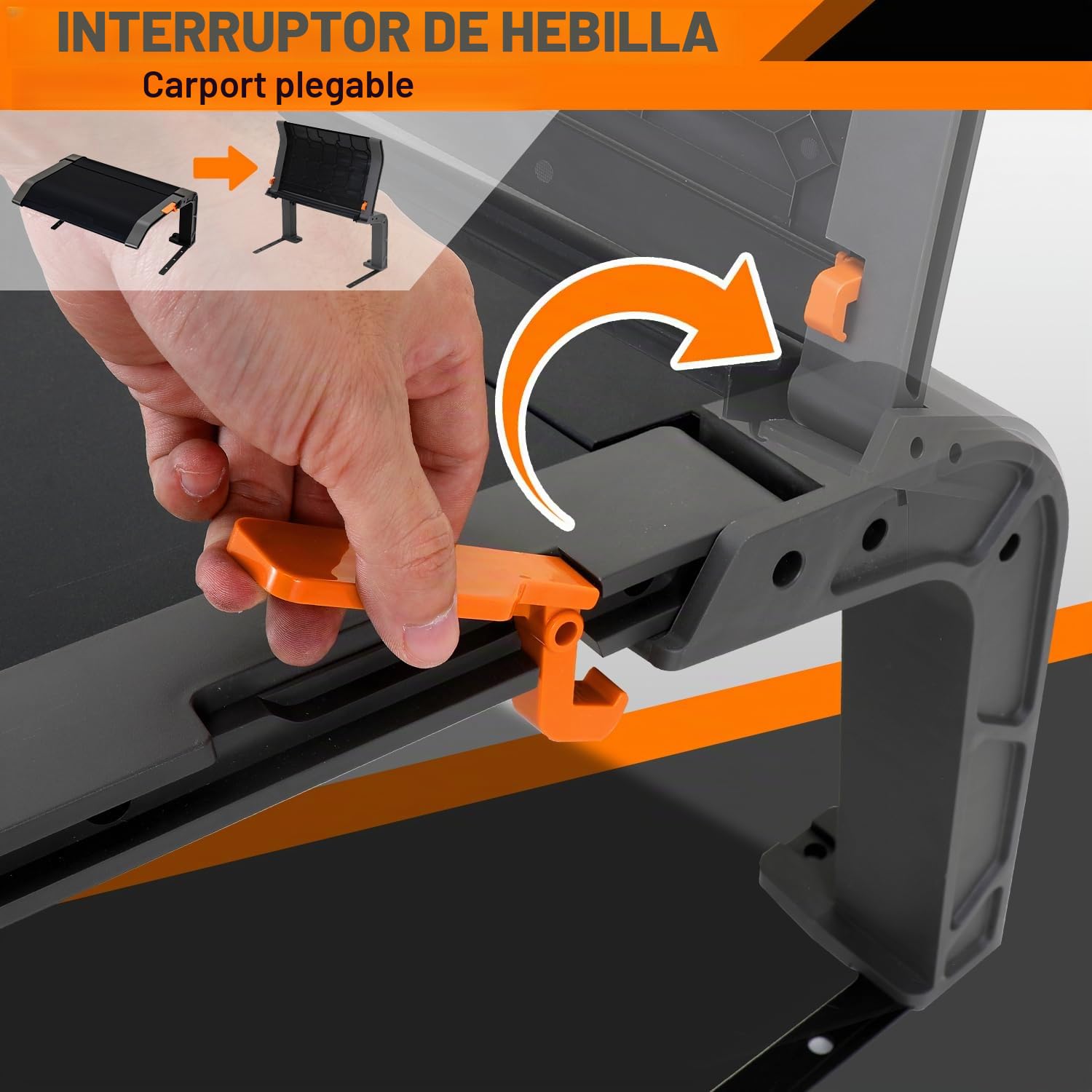 Herrselsam Cubierta protectora para robot cortacésped plegable, garaje con techo y protección UV, ideal contra lluvia y granizo, dimensiones 72 x 56 x 36 cm