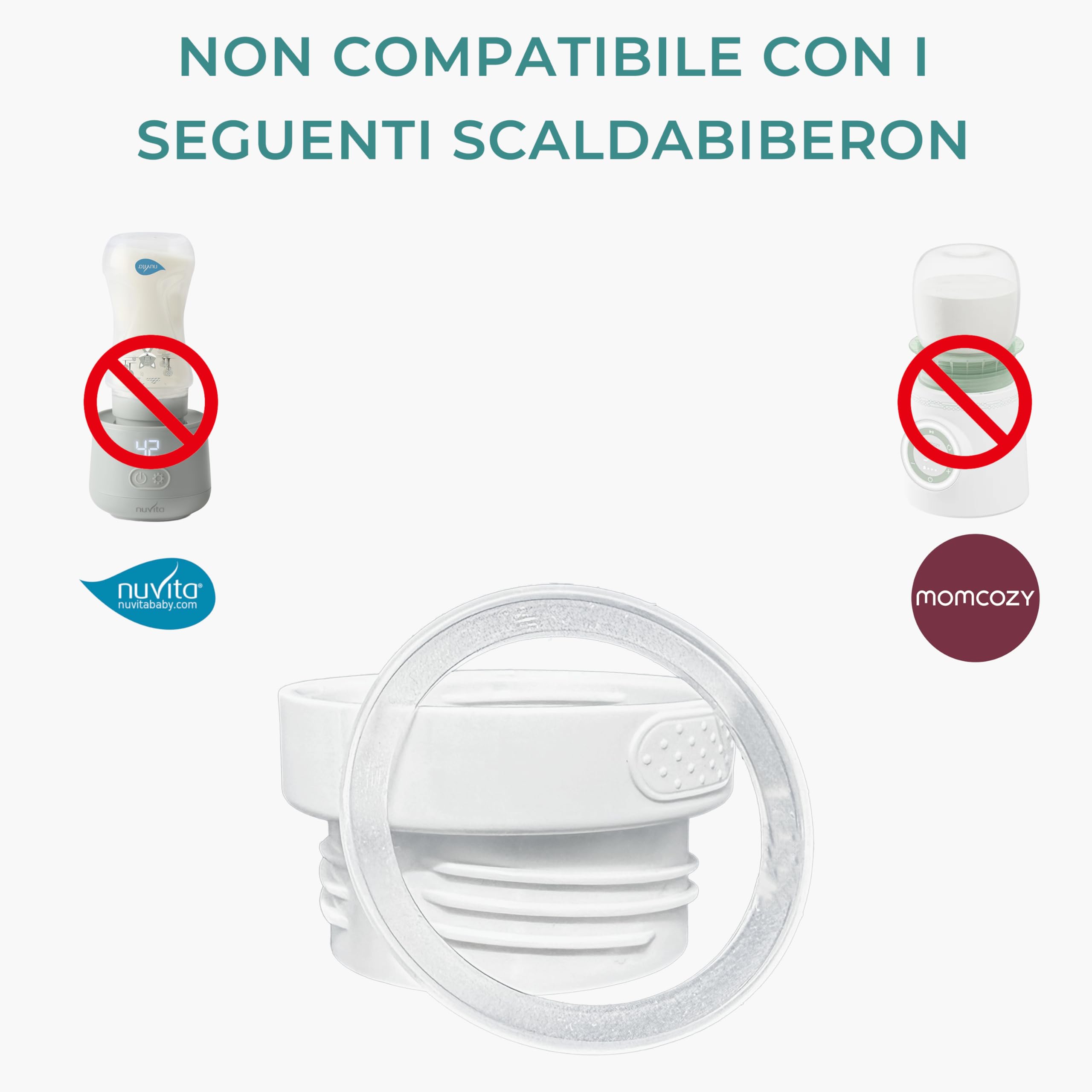 MANAMI - Adattatore per Biberon MAM - Adattatore Scaldabiberon - Compatibile con Scaldabiberon 050 mm - Attacco Universale - Facile da Usare e Pulire - Adattatore Scaldalatte materno