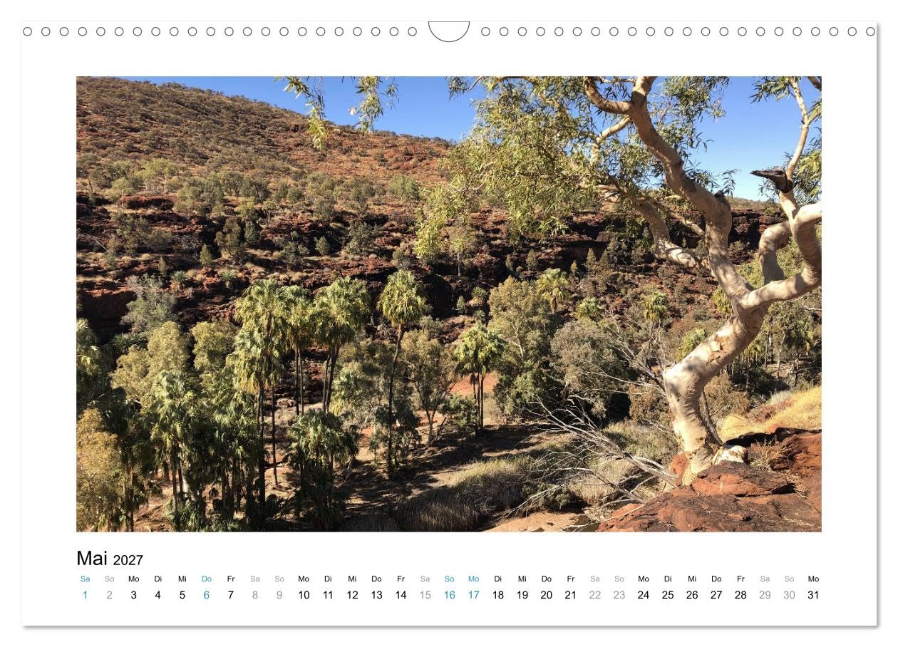 CALVENDO - Traumziel Australien - Im Red Centre 2027 (Wandkalender 2027 DIN A3 quer), Monatskalender: Reise ins Outback - Wüsten, Schluchten und mehr