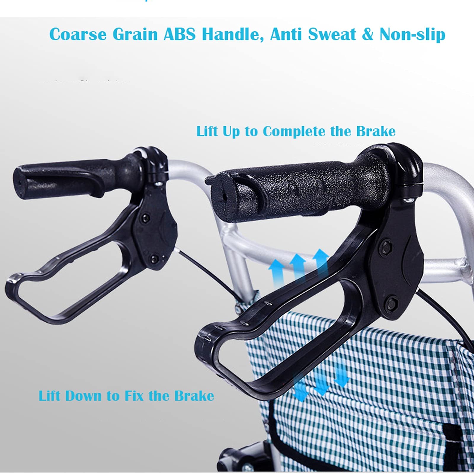 ultraligera Silla de ruedas Transporte plegable para sillas de ruedas Viaje ligero con ruedas Sillón de ruedas con Silla de ruedas Legress para los ancianos 18 "Asiento transpirable de tela de Oxford