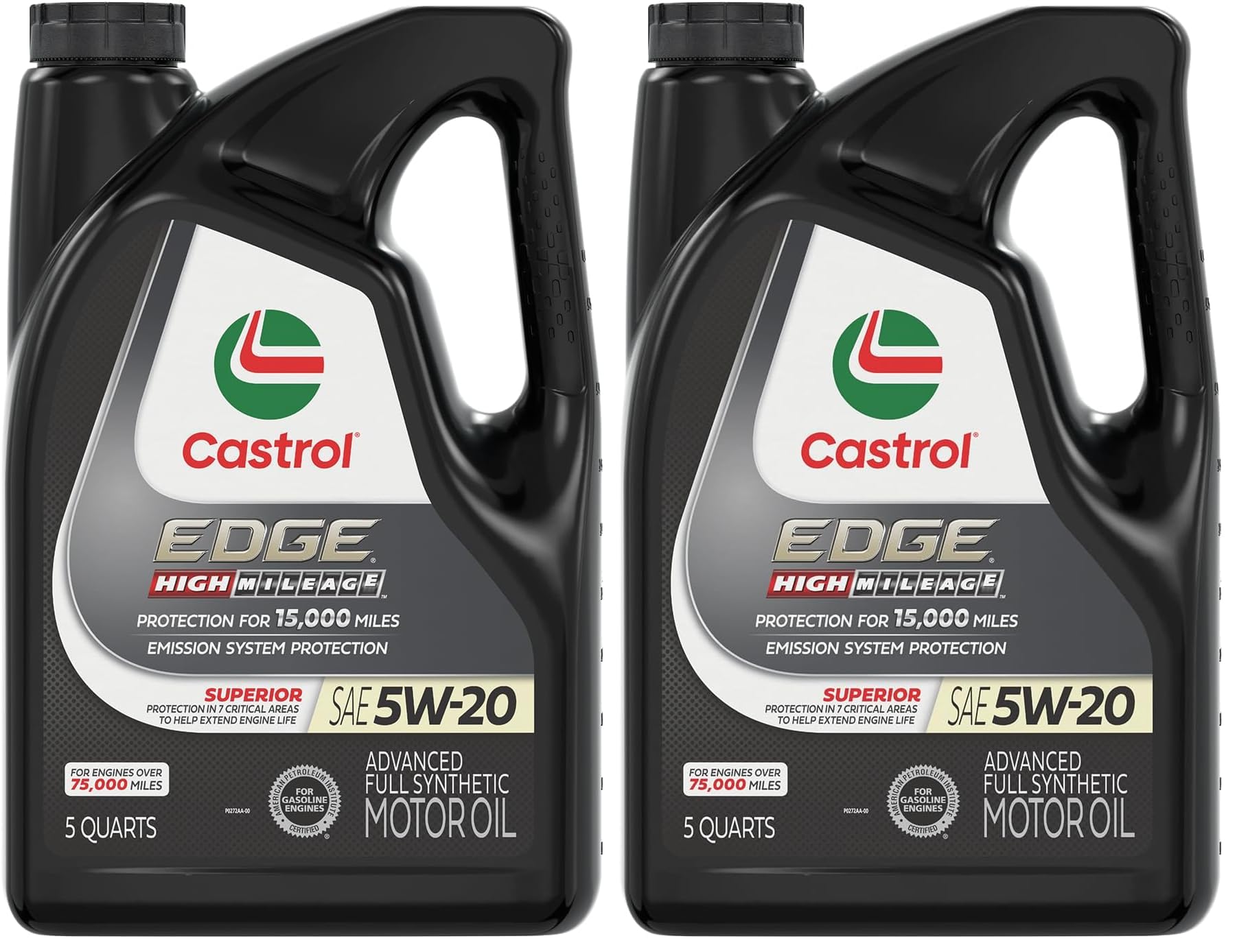 Castrol Edge High Mileage 5W-20 Advanced Full Synthetic Motor Oil, 5 Quarts Pack of 2