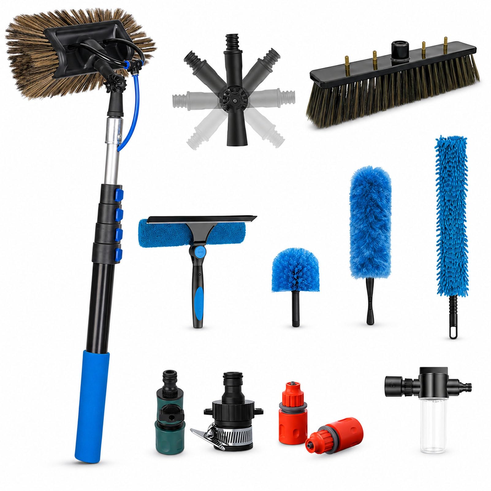 PioMue Water Fed Pole Cleaning Brush 7.2m/24FT