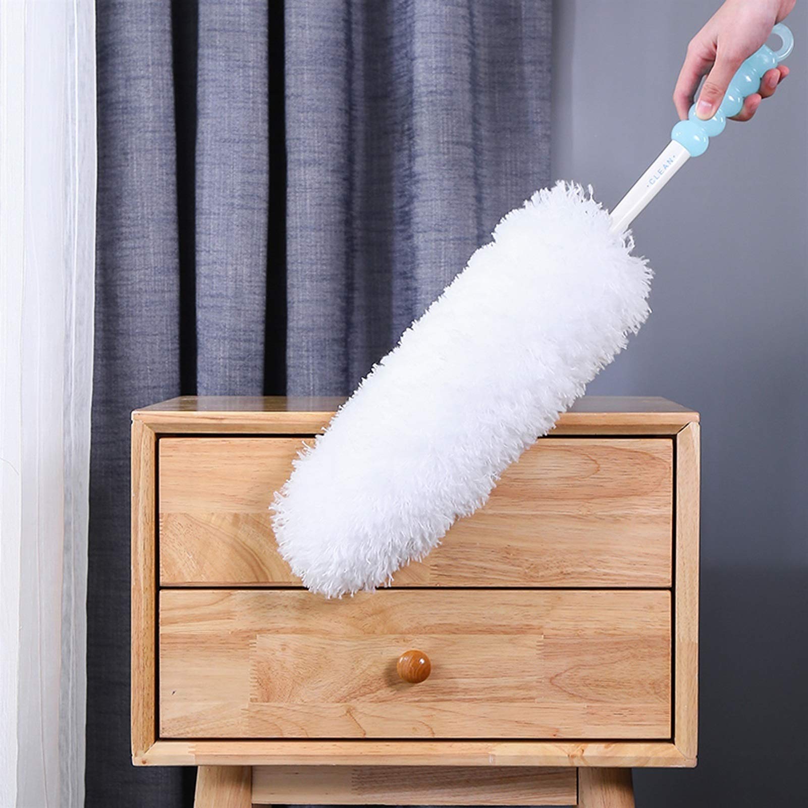 Plumero de microfibra para techos altos, escoba de mano telescópica con cabezal flexible desmontable, cepillo de limpieza lavable para ventiladores, coches y muebles del hogar