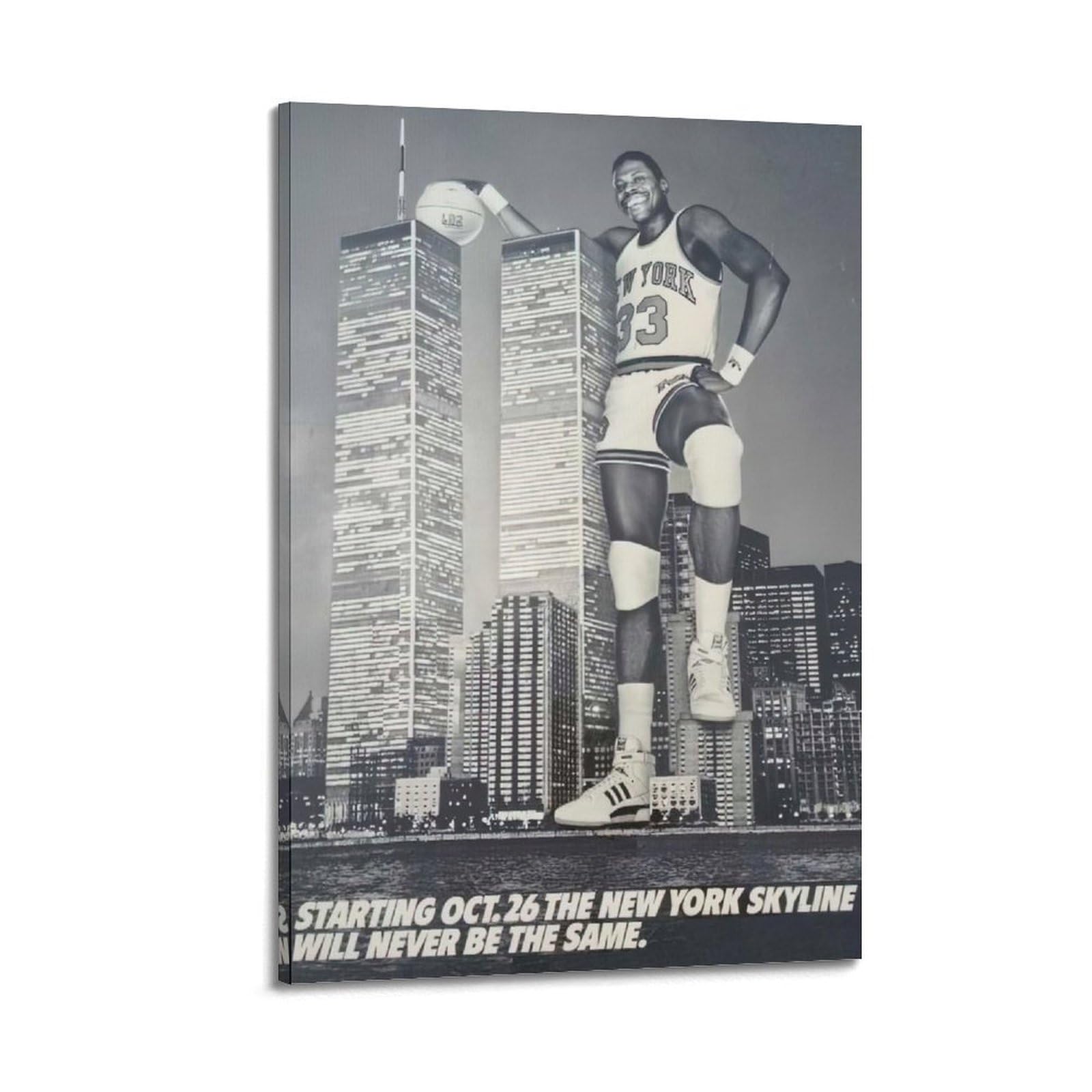 DLJGDS Vintage Sports Poster Basketball Giants Decorative Painting Canvas Wall Posters And Modern Family Bedroom Decor 20x30inch(50x75cm)