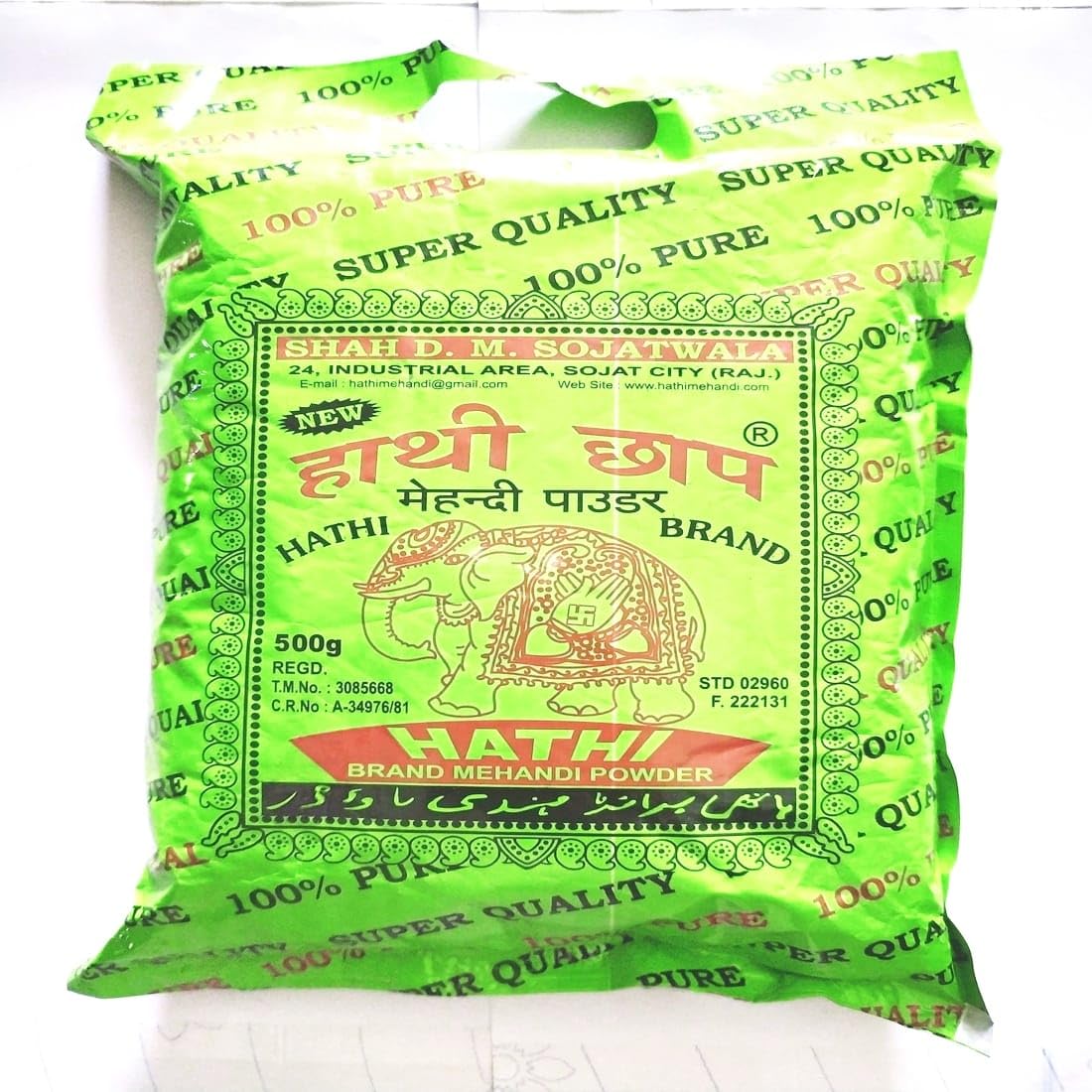 HATHI BRAND HENNA MEHANDI POWDER 500GM (PACK OF 1) RAJASTHANI PURE HENNA MEHANDI POWDER-picture-11